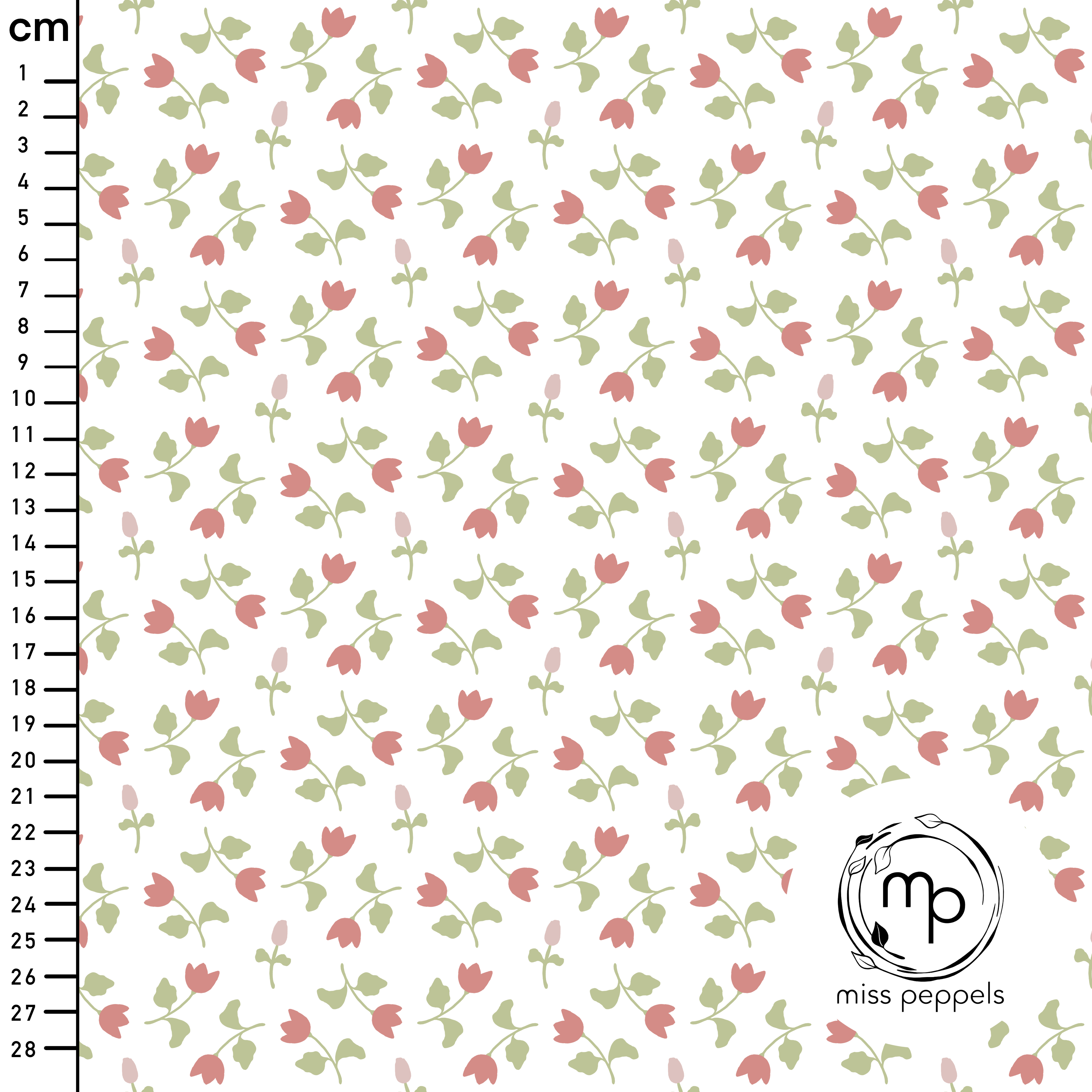 Bio Stoff  - Blumen Reigen rosa