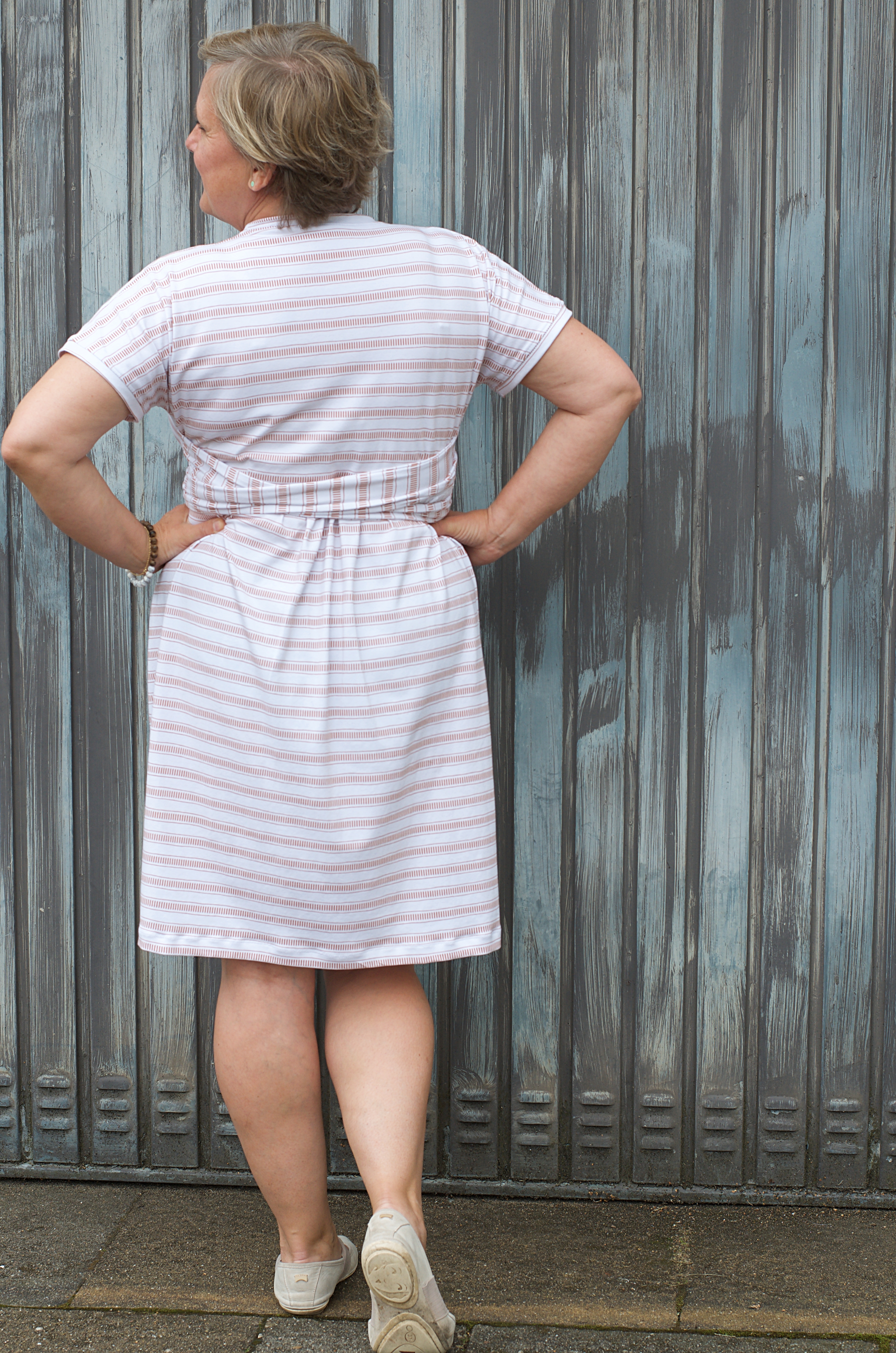 Bio Webware Stoff  -  Streifen Herbstgrün - KathrinWoo, Streifen, grün, Halloween, 100% Bio-Baumwolle