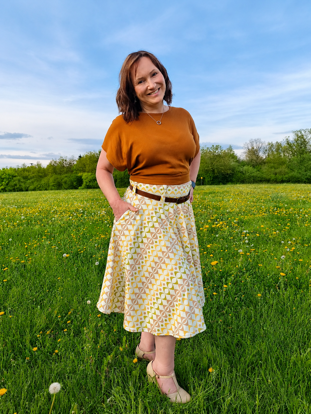 Organic fabric - Rundum Streifen light yellow