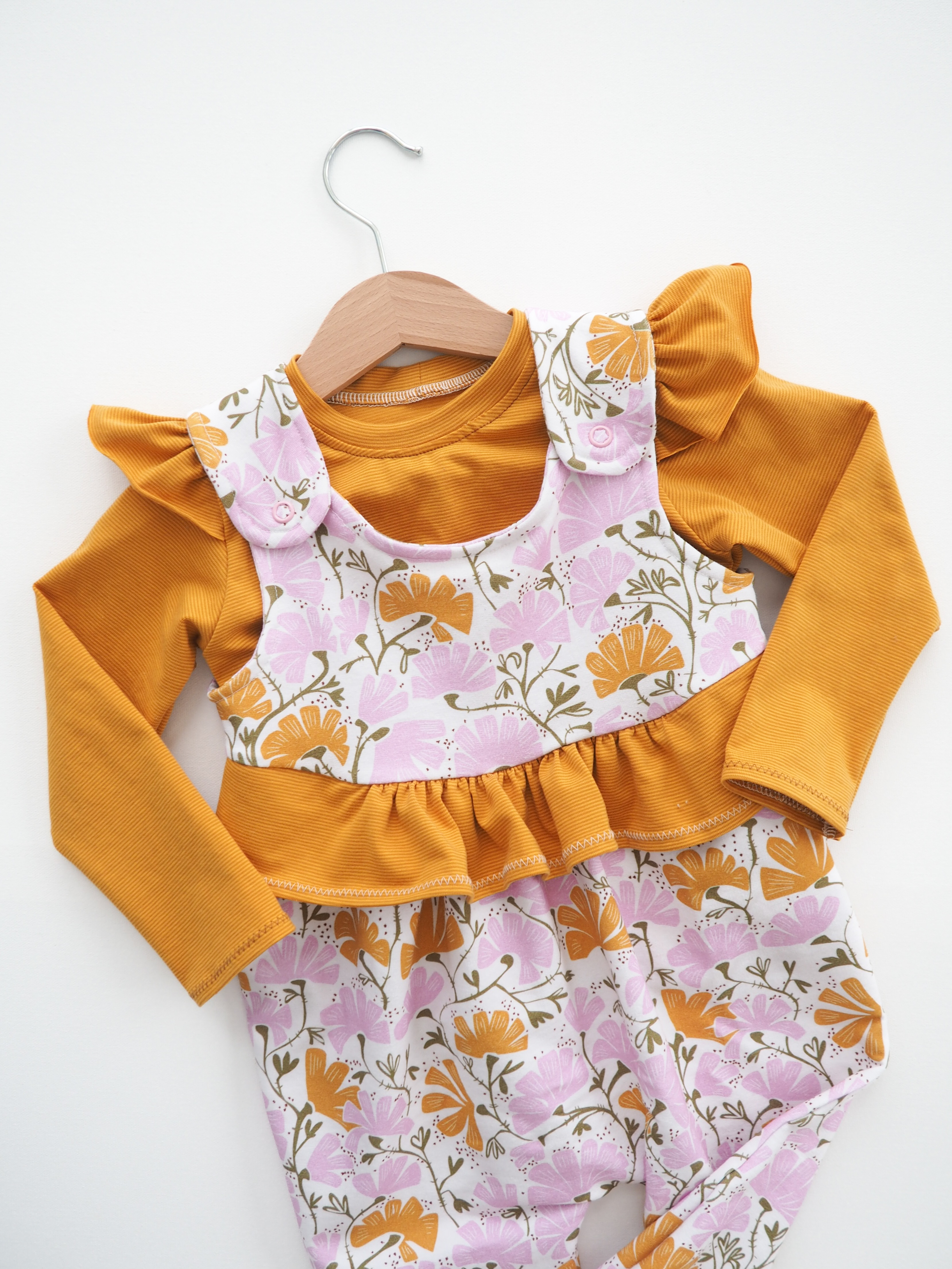 Bio Stoff - Floral Statement Climbing Flowers blau, mint