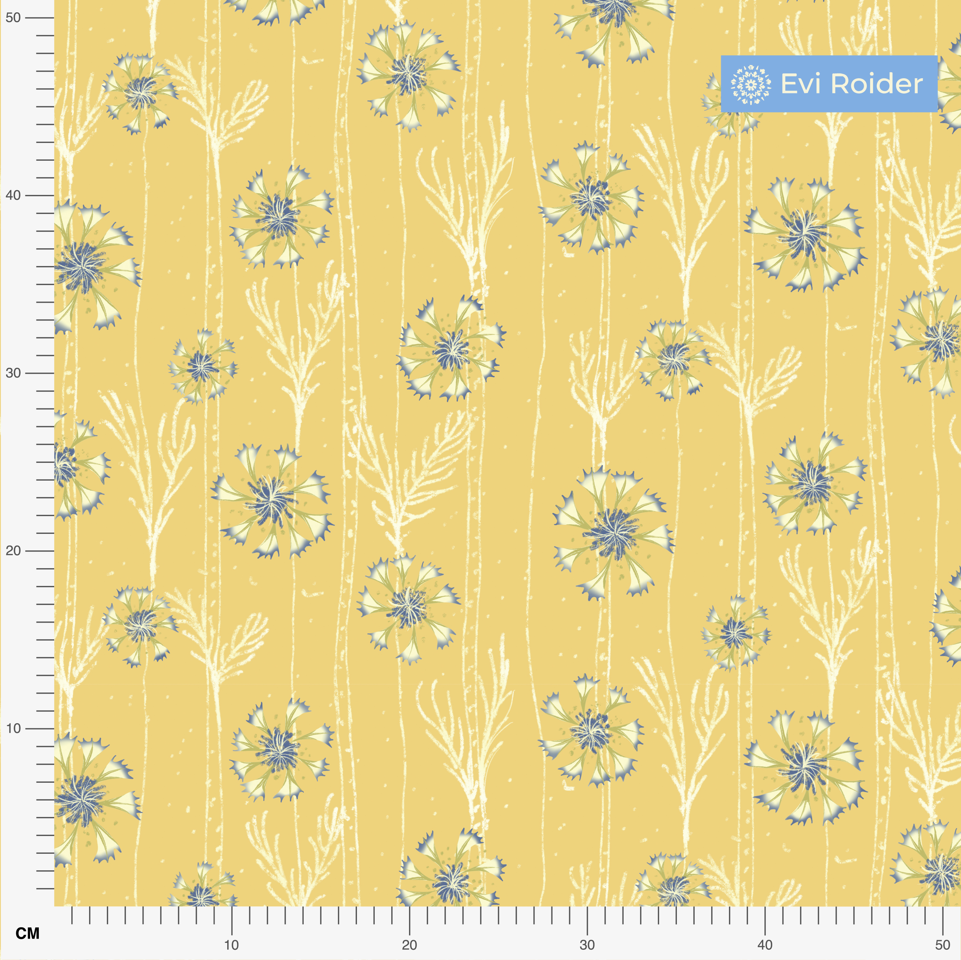 Bio Stoff  - Flockenblume gelb