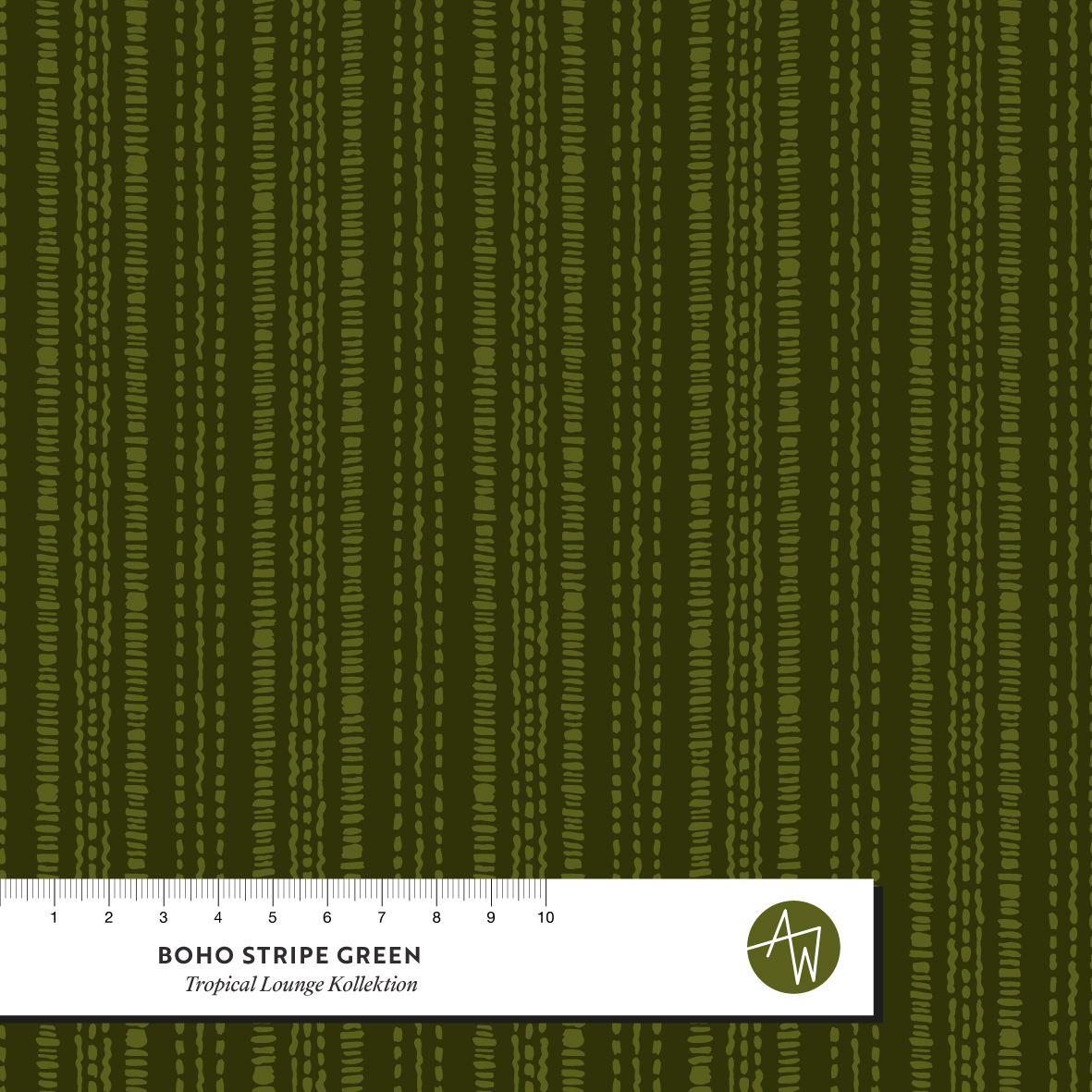 Bio Stoff - Boho Stripe Green von Alexandra Weise in grün