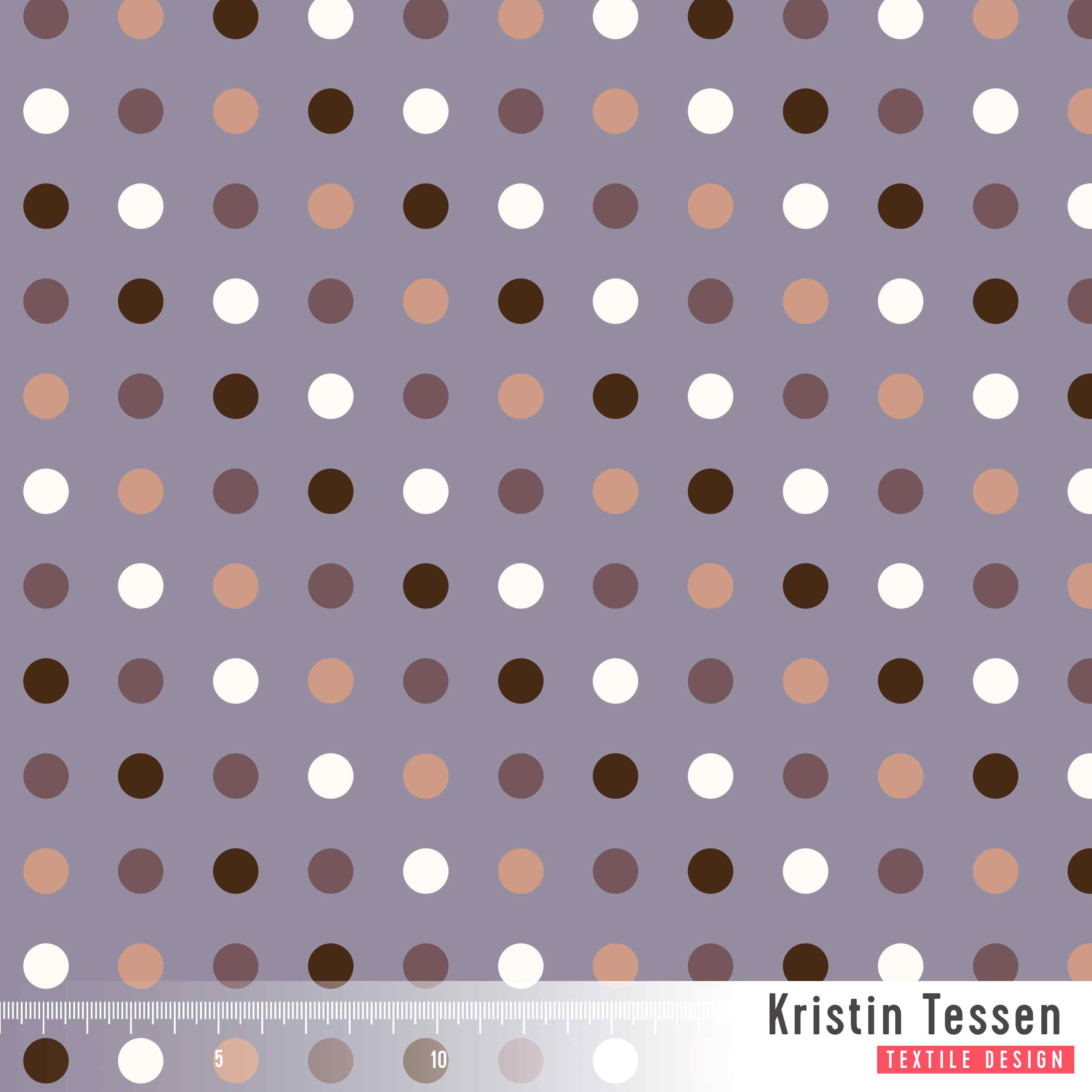 Bio Stoff - Herbstpunkte Flieder von Kristin Tessen in lila