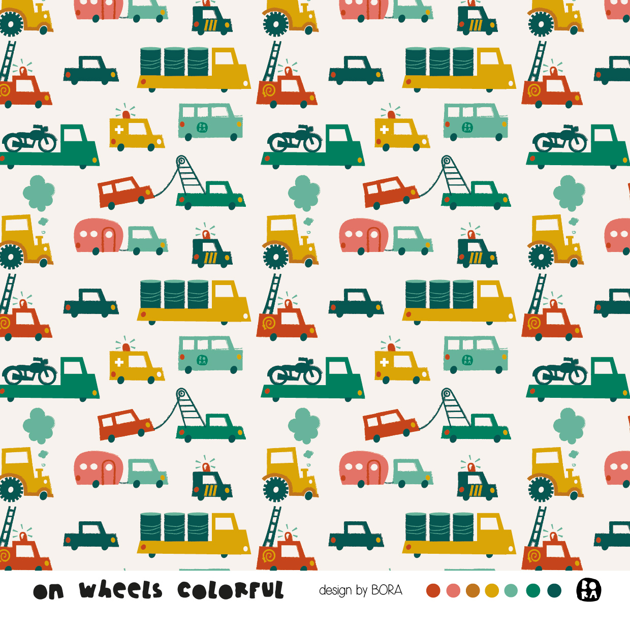 On Wheels Colorful On Wheels Colorful