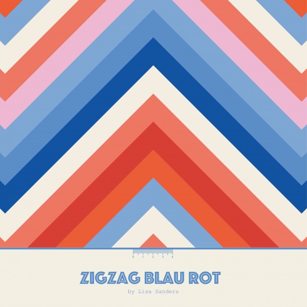 Zig Zag blau rot