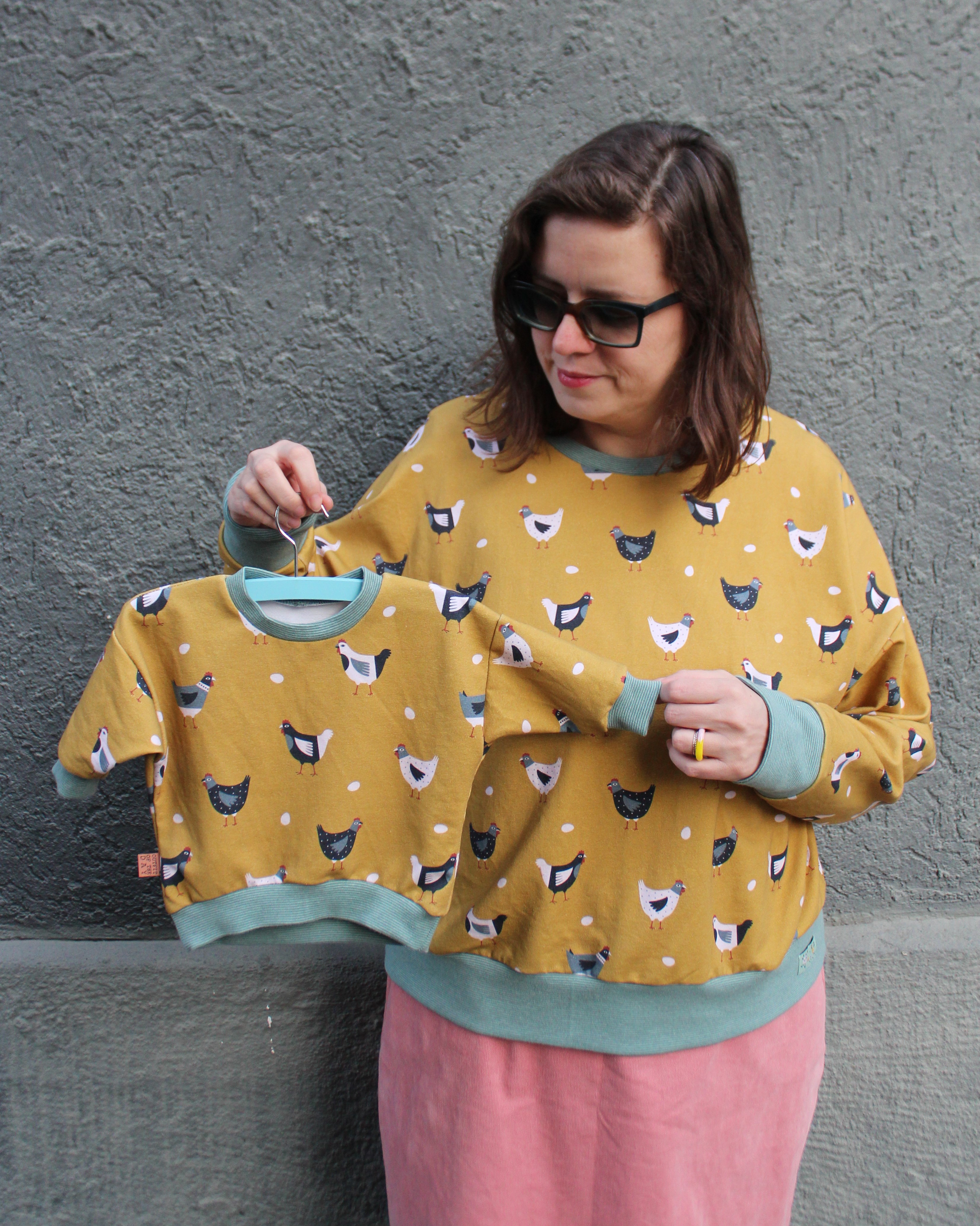 Organic fabric  -  Hühnerhof mustard