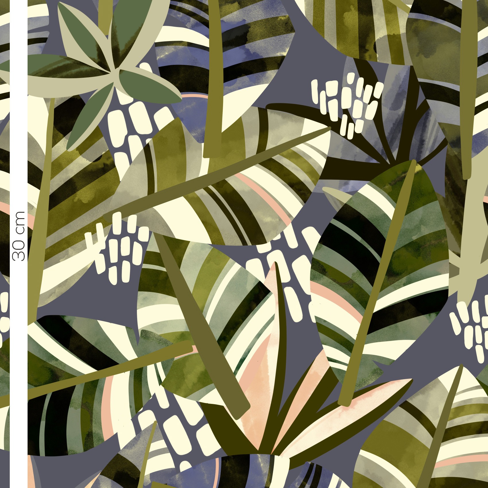 Bio Webware Stoff - Jungle blue - Enemenemeins, Floral & Blumen, blau, Abstrakt, 100% Bio-Baumwolle Bio Webware Stoff - Jungle blue - Enemenemeins, Floral & Blumen, blau, Abstrakt, 100% Bio-Baumwolle