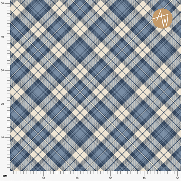 Bio Stoff  - Cozy Denim Plaid blau - Alexandra Weise