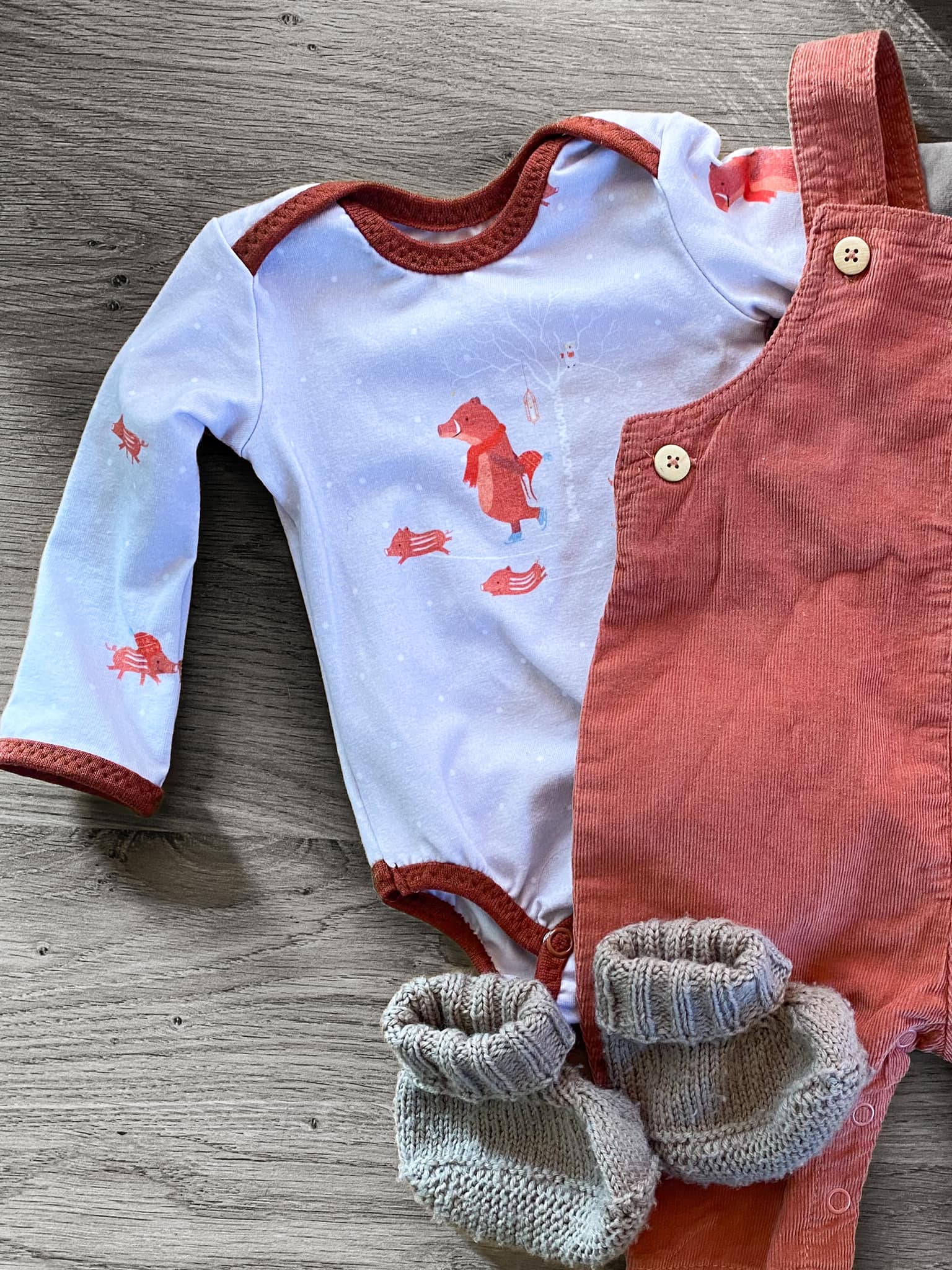 Bio Webware Stoff  -  Wildschweinwinter Grau  - LisaSanders, Natur, Tiere, grau, 100% Bio-Baumwolle