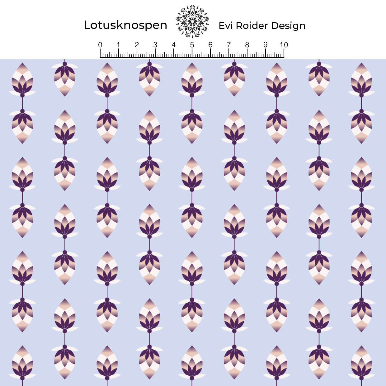 Bio Webware Stoff - Lotusknospen - EviRoiderDesign, blau, lila, Floral & Blumen, Abstrakt, 100% Bio-Baumwolle Bio Webware Stoff - Lotusknospen - EviRoiderDesign, blau, lila, Floral & Blumen, Abstrakt, 100% Bio-Baumwolle