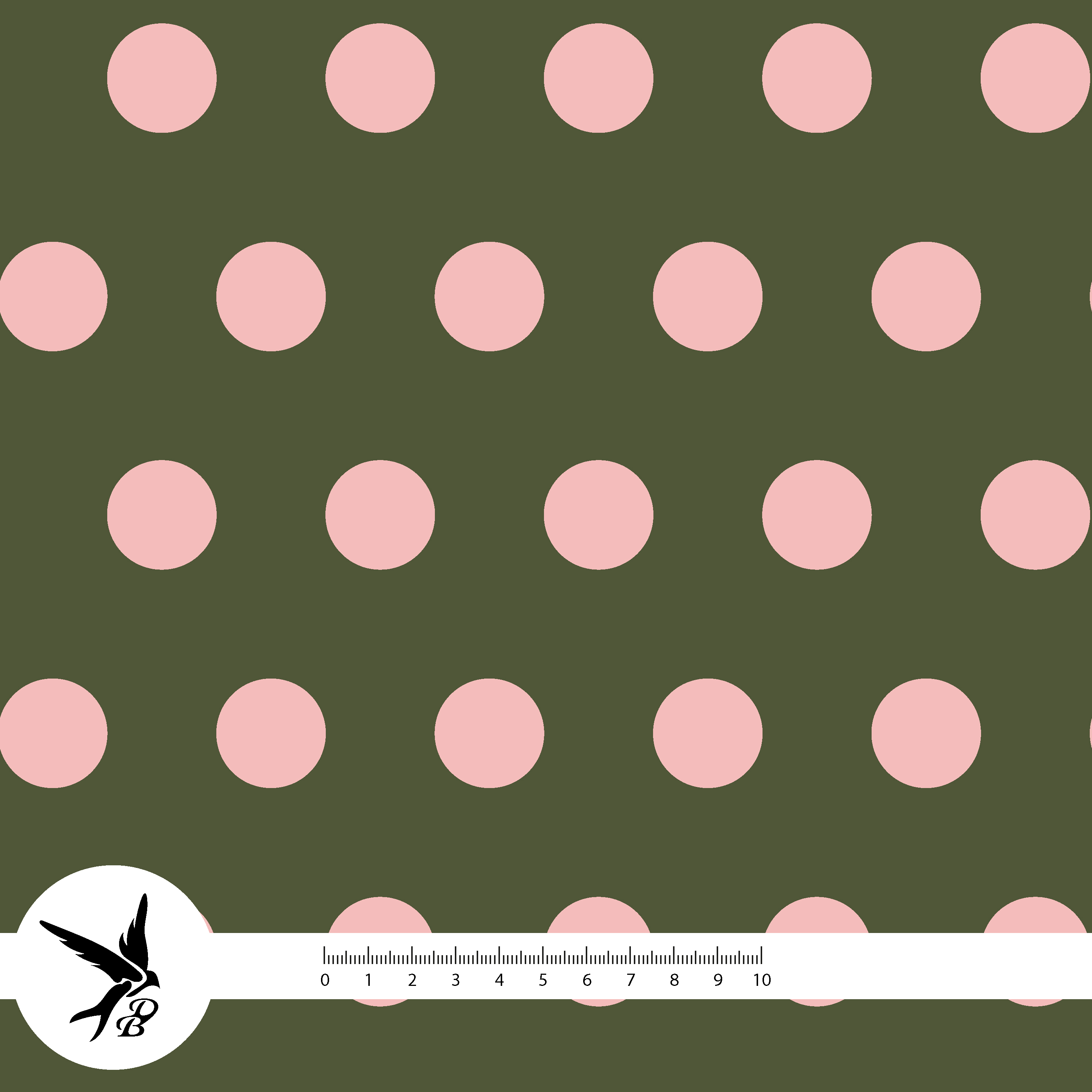 Bio Stoff - Button Loop Punkte in grün von Daniela Bonn in grün