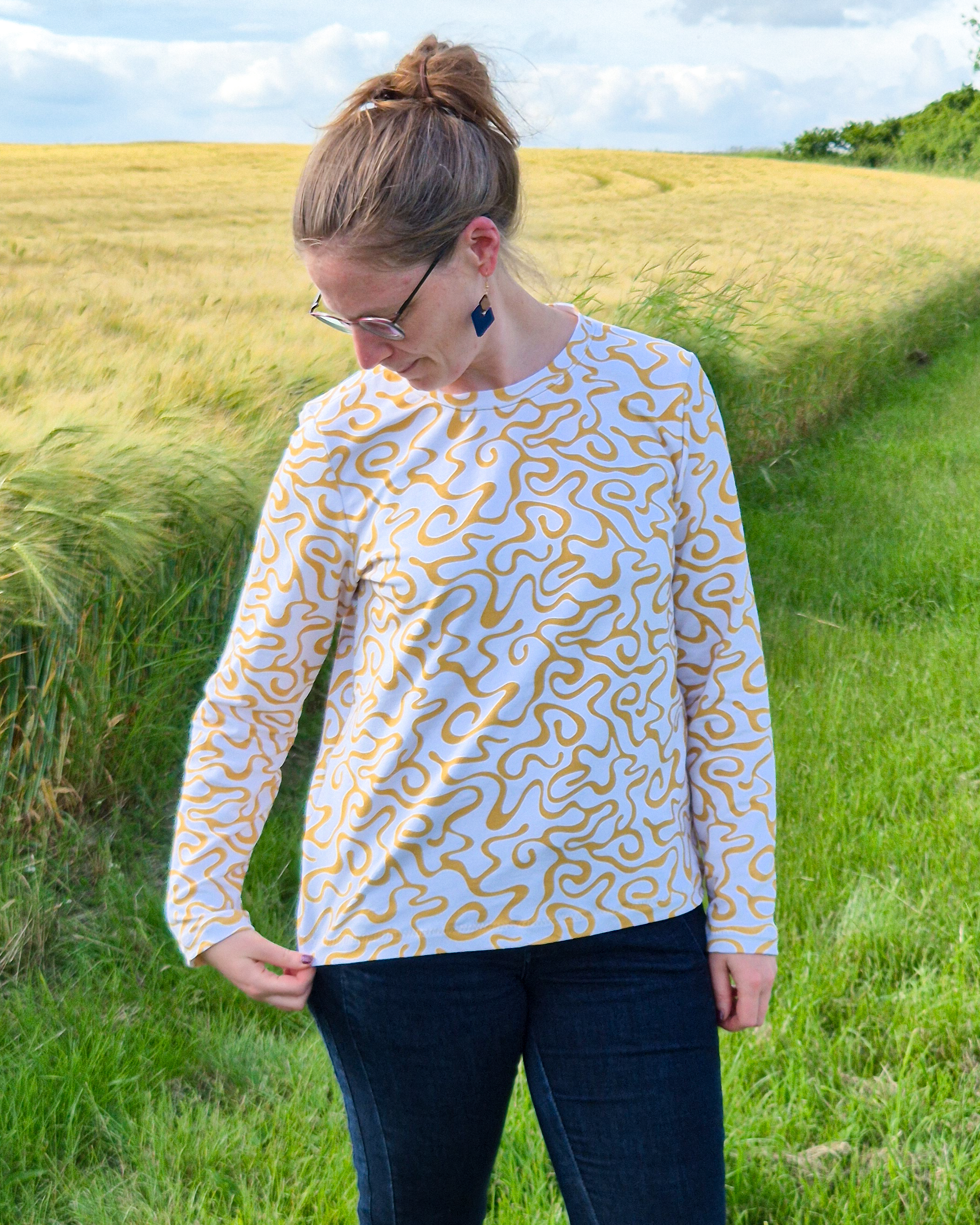 Organic fabric  - Küstenatelier Pollenflug yellow