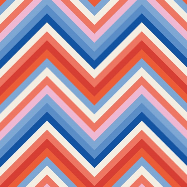 Zig Zag blau rot