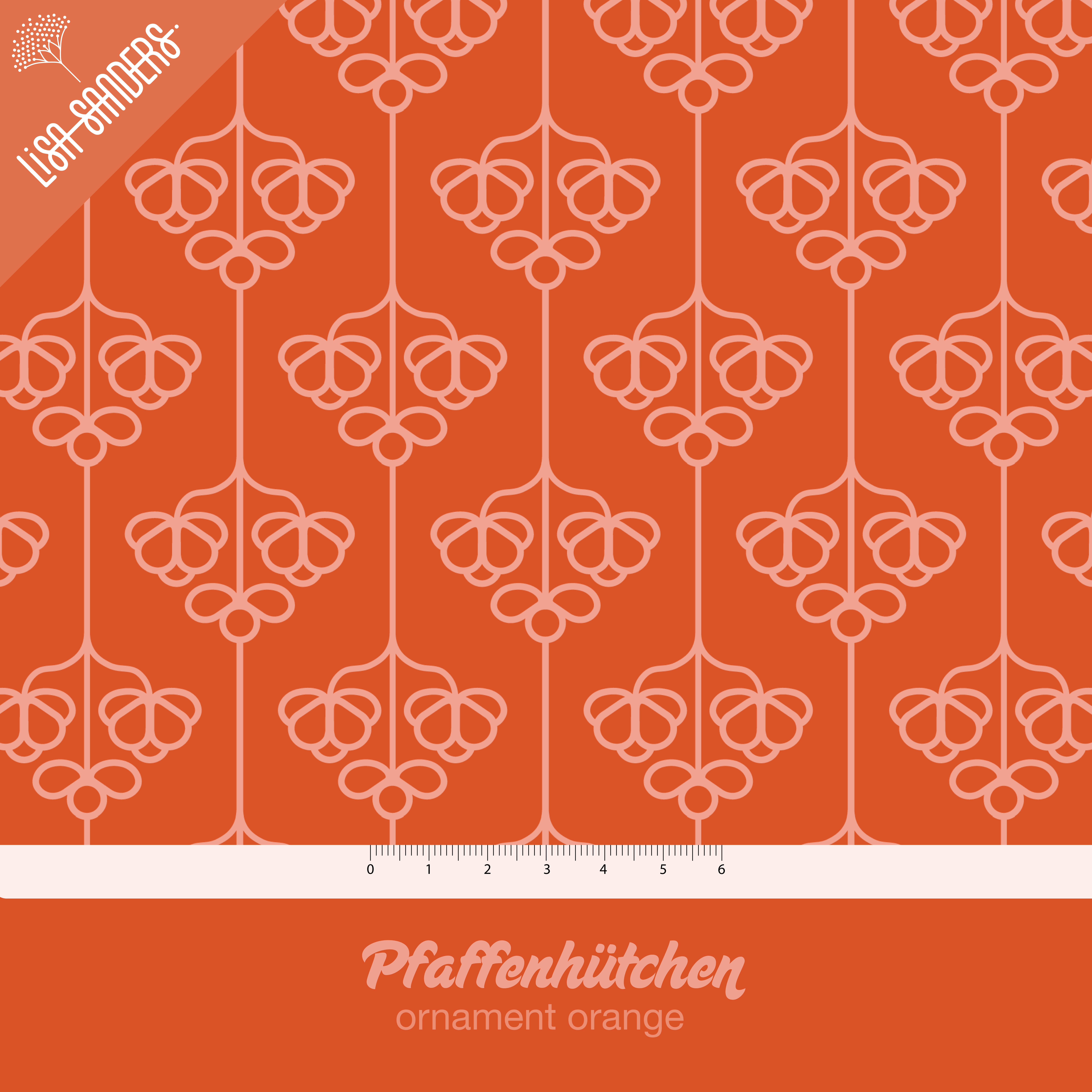 Bio Stoff - Pfaffenhuetchen Ornament Orange von Lisa Sanders in orange Bio Stoff - Pfaffenhuetchen Ornament Orange von Lisa Sanders in orange