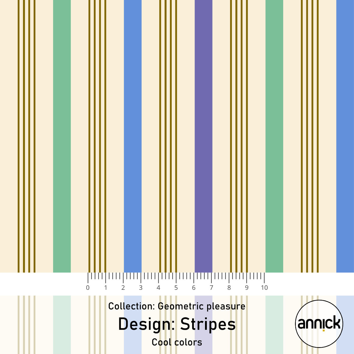 Stripes cool colors