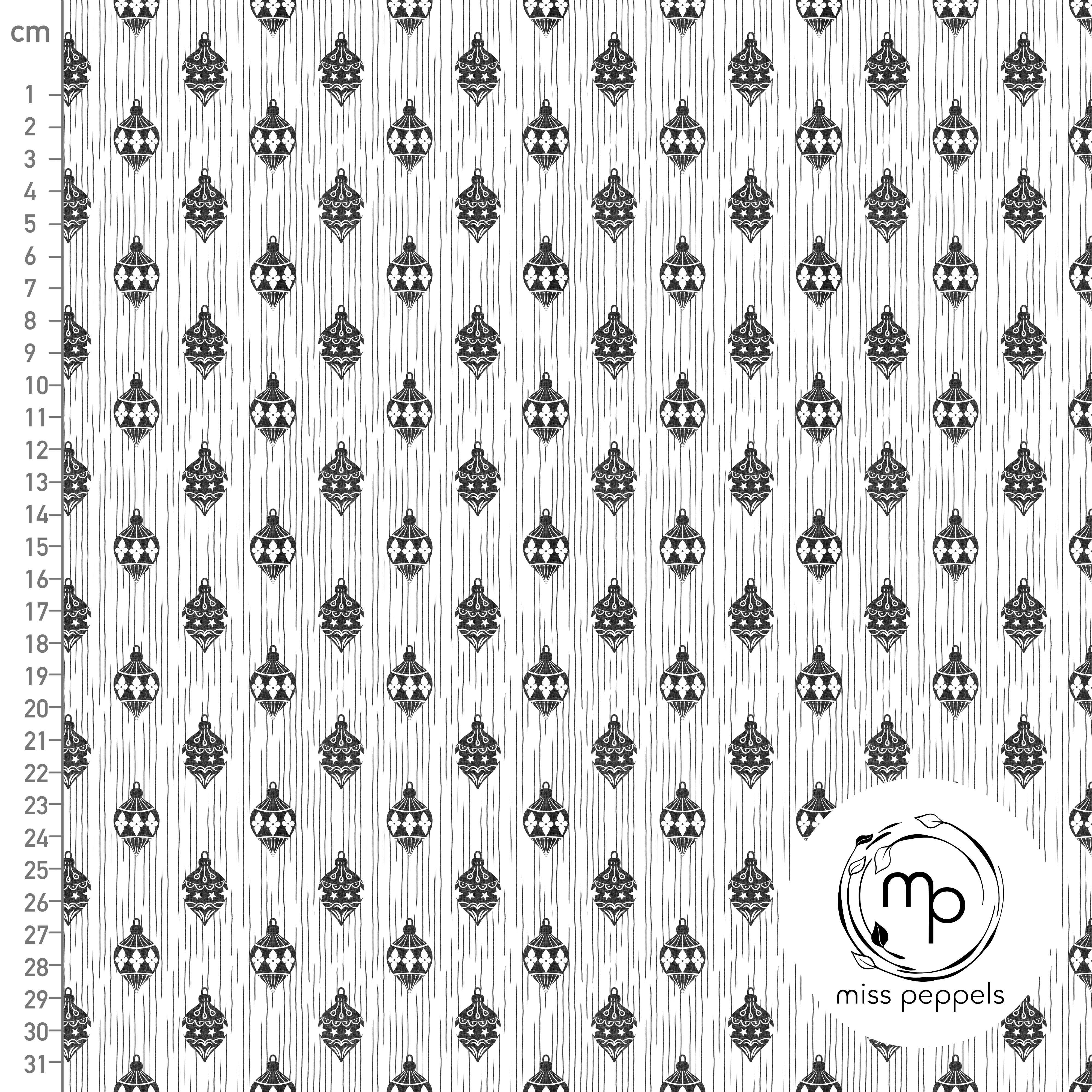 Bio Fabrics - Christmas Ornaments black