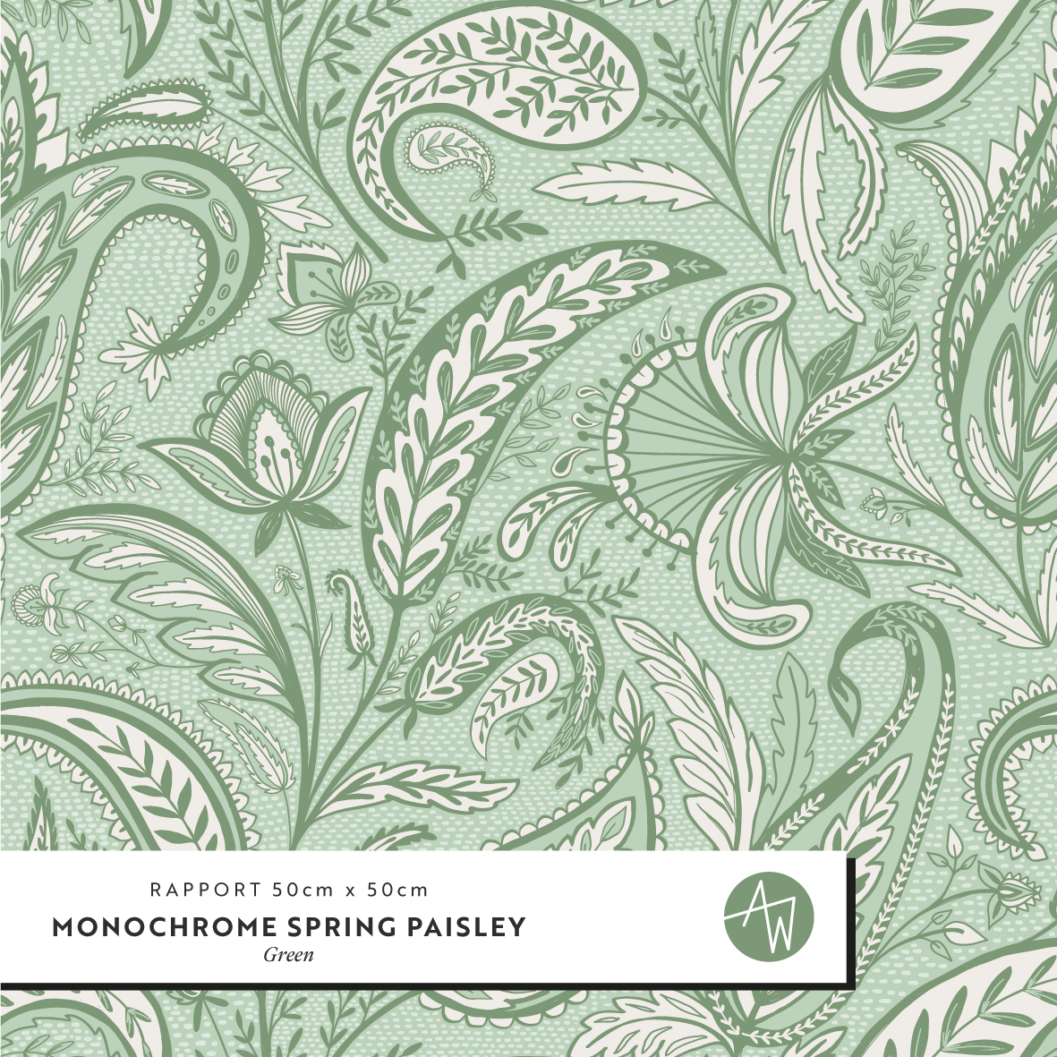 Bio Jersey Stoff - Monochrome Spring Paisley green - AlexandraWeise, grün, Paisley Breite 150 cm Bio Jersey Stoff - Monochrome Spring Paisley green - AlexandraWeise, grün, Paisley Breite 150 cm