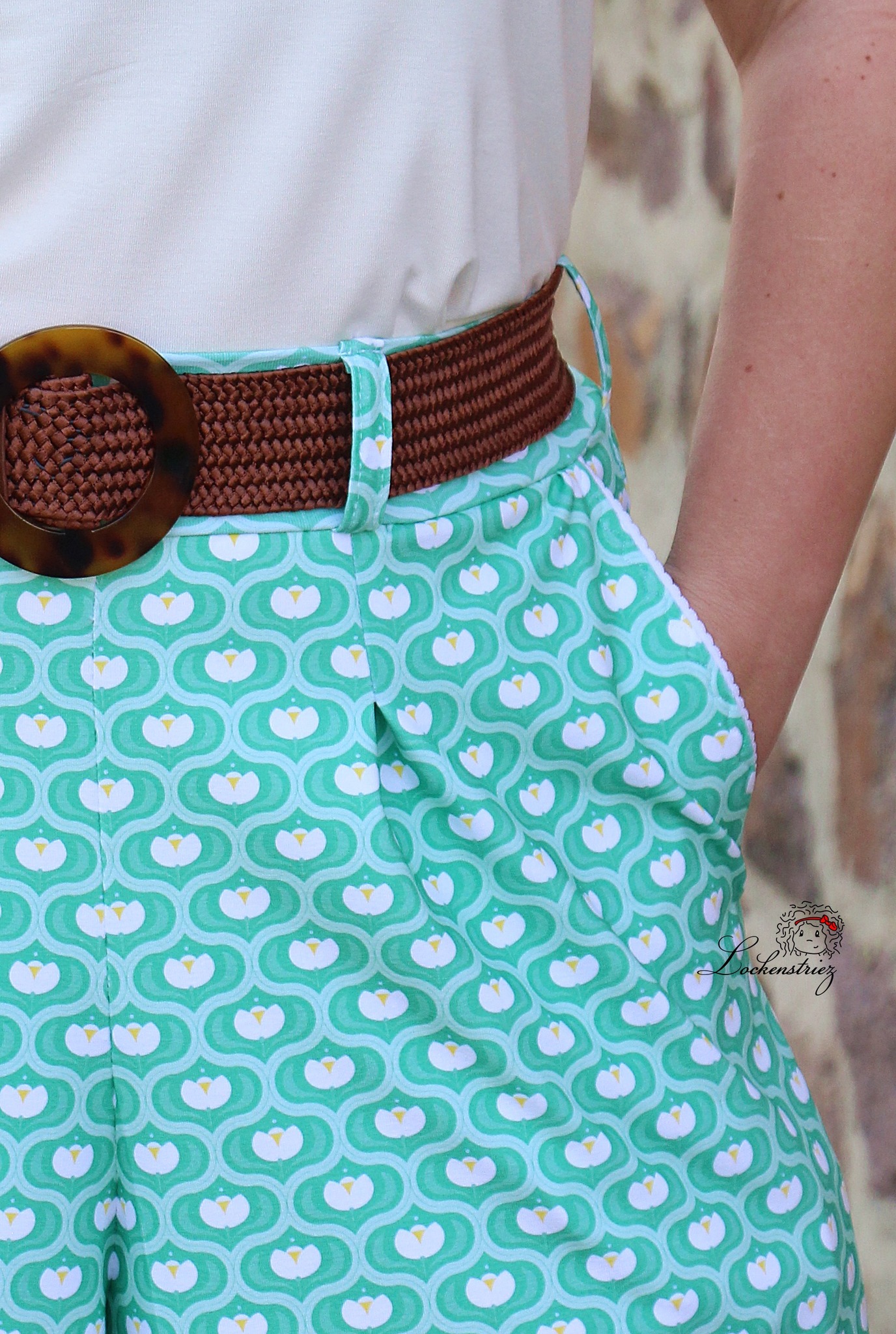 Bio Webware Stoff  -  Blumenliebe  - LisaSanders, Frühling, Floral & Blumen, Sommer, grün, Ornamente, 100% Bio-Baumwolle