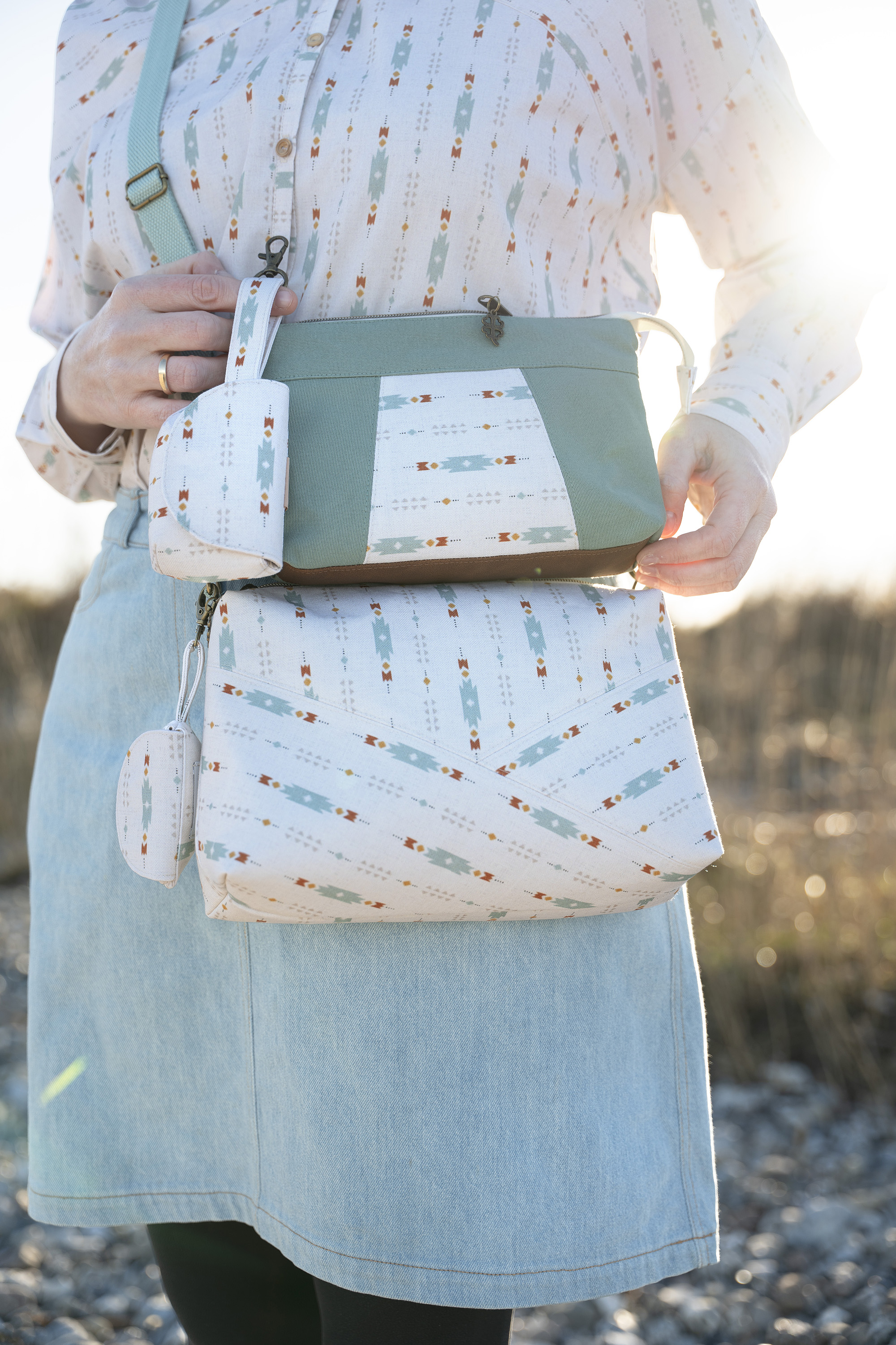 Bio Stoff - Wild West Weaves Elements Orange von Sanne Paul in orange