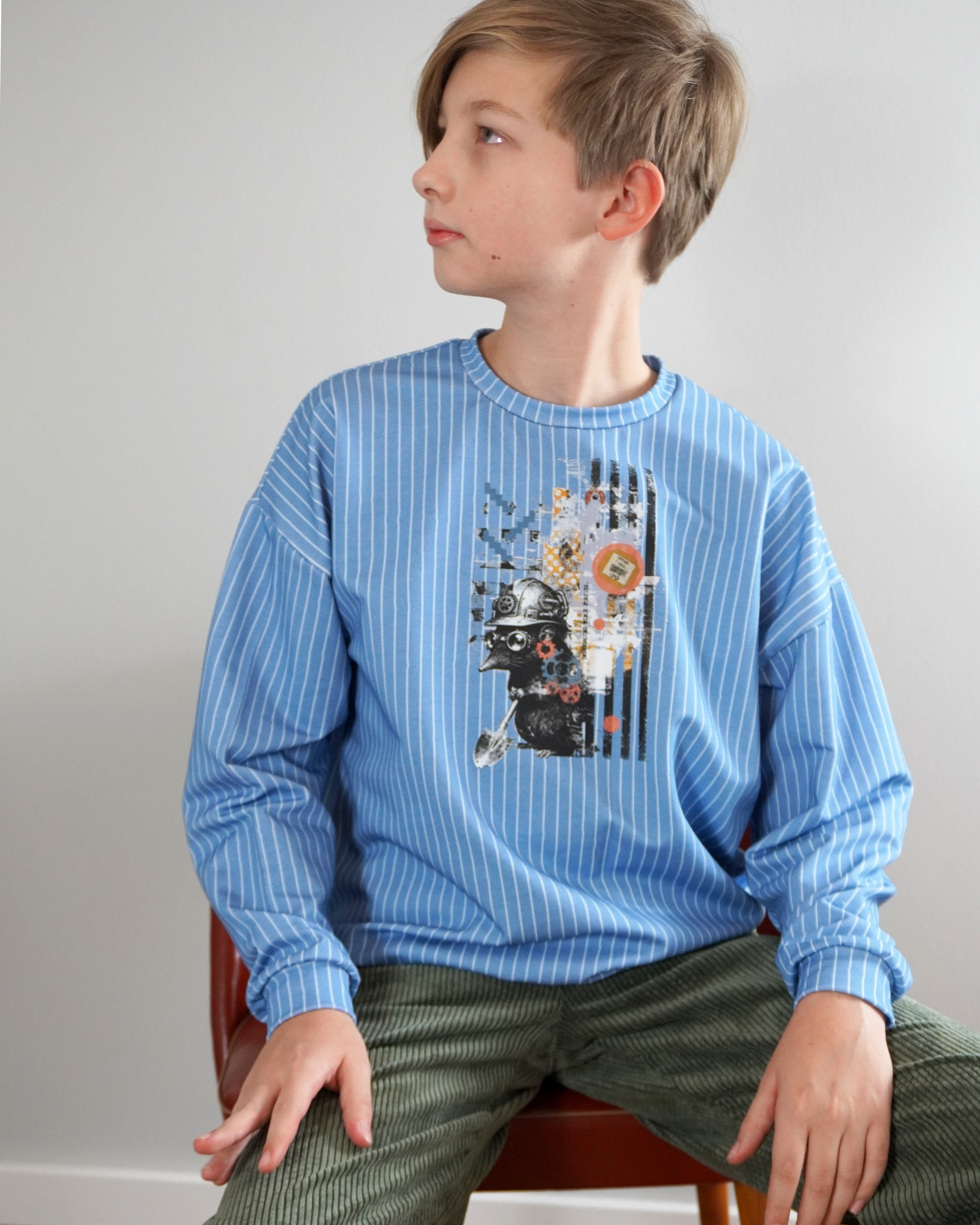 Organic fabric - Feine Streifen