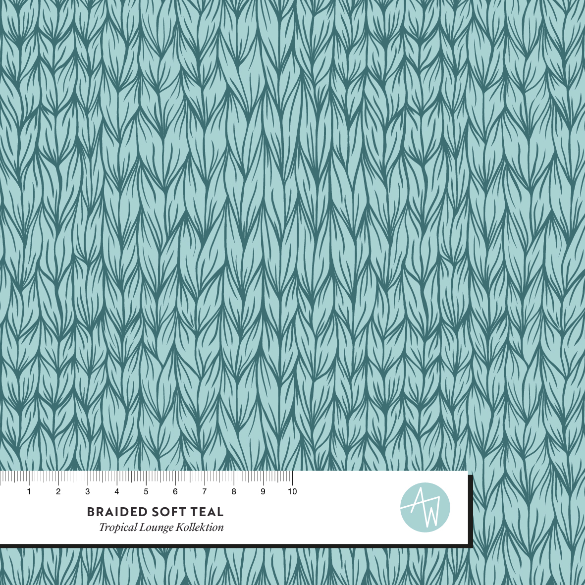 Bio Fabric - Braided Soft Teal by Alexandra Weise in teal