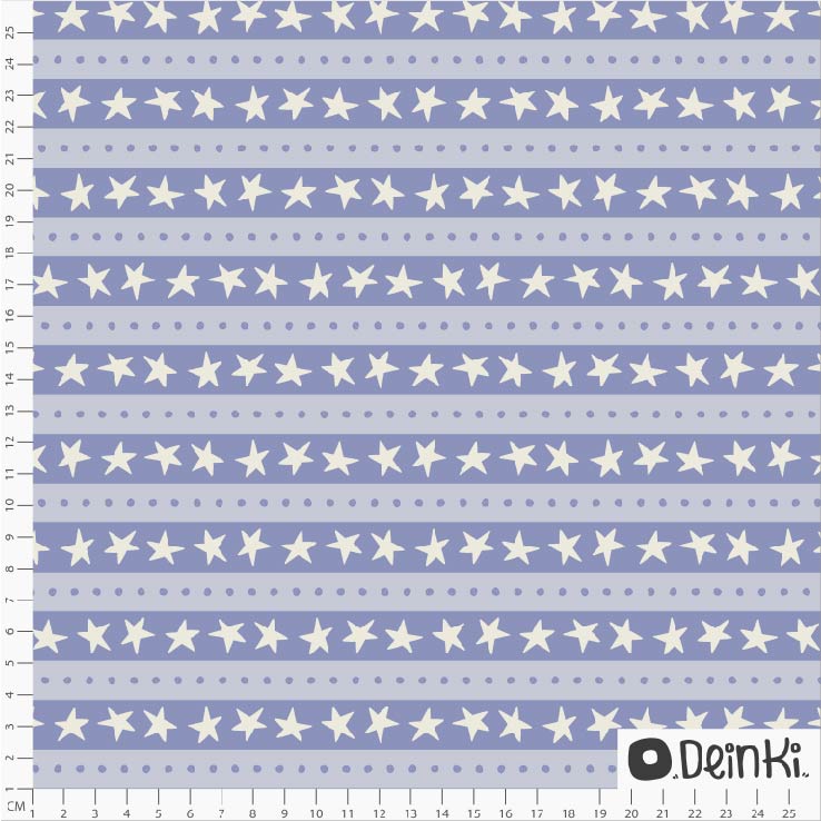 Bio Fabric - Lines and Stars Blue by Deinki in blue