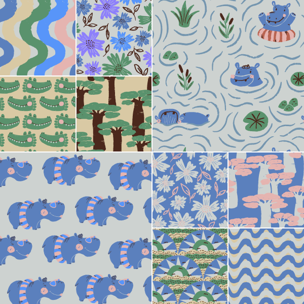 Organic fabric  - Little Snapper