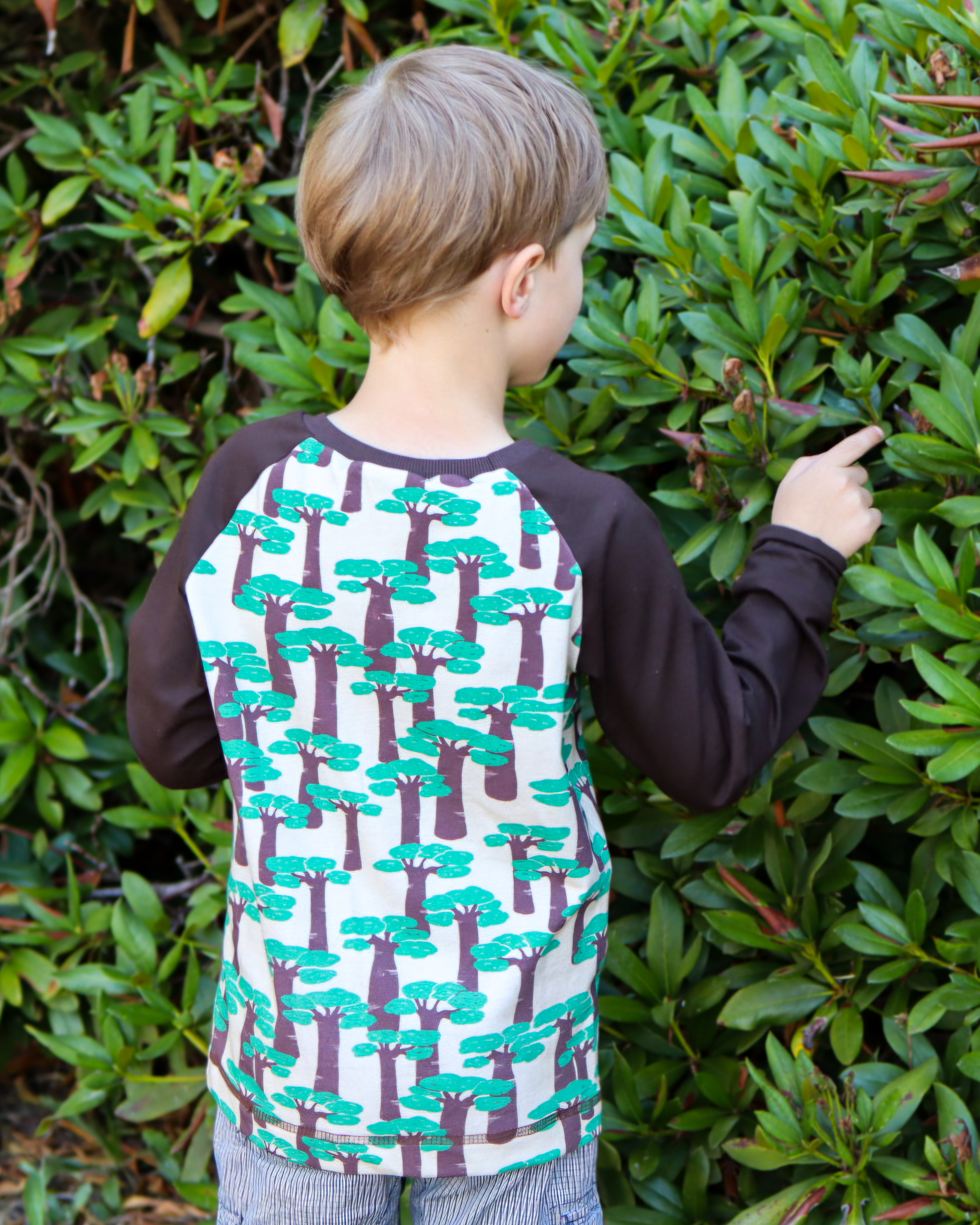 Organic fabric  - Under the Baobab blue