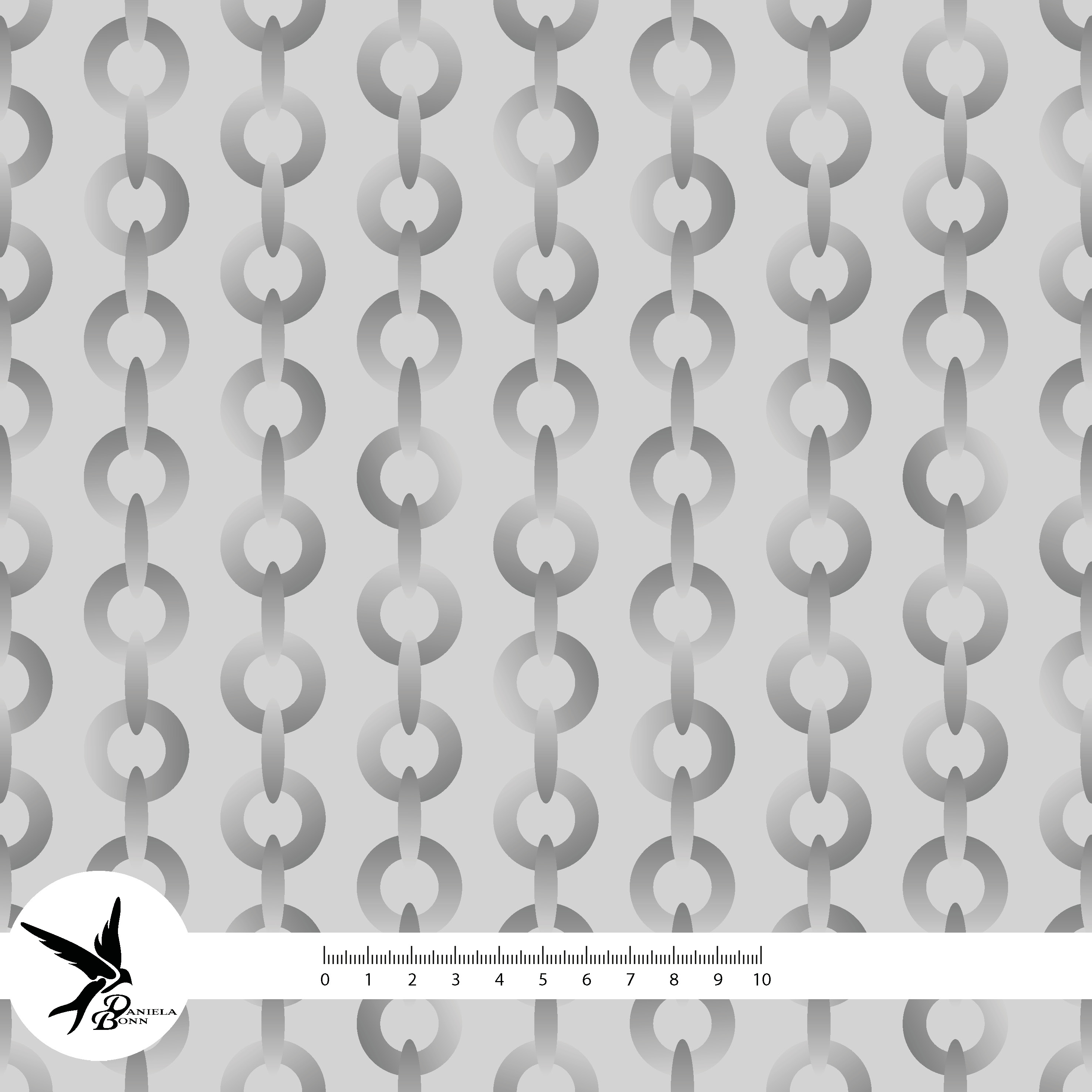 Bio Webware Stoff - Chains Grey - DanielaBonn, grau, 100% Bio-Baumwolle Bio Webware Stoff - Chains Grey - DanielaBonn, grau, 100% Bio-Baumwolle