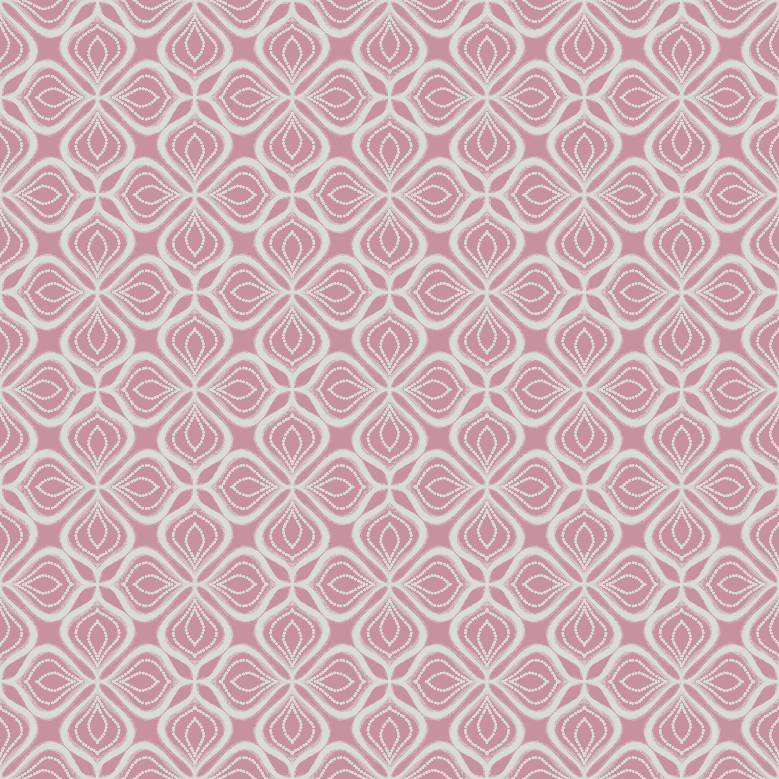 Bio Stoff - Retro Tropfen Flieder von misspeppels in rosa