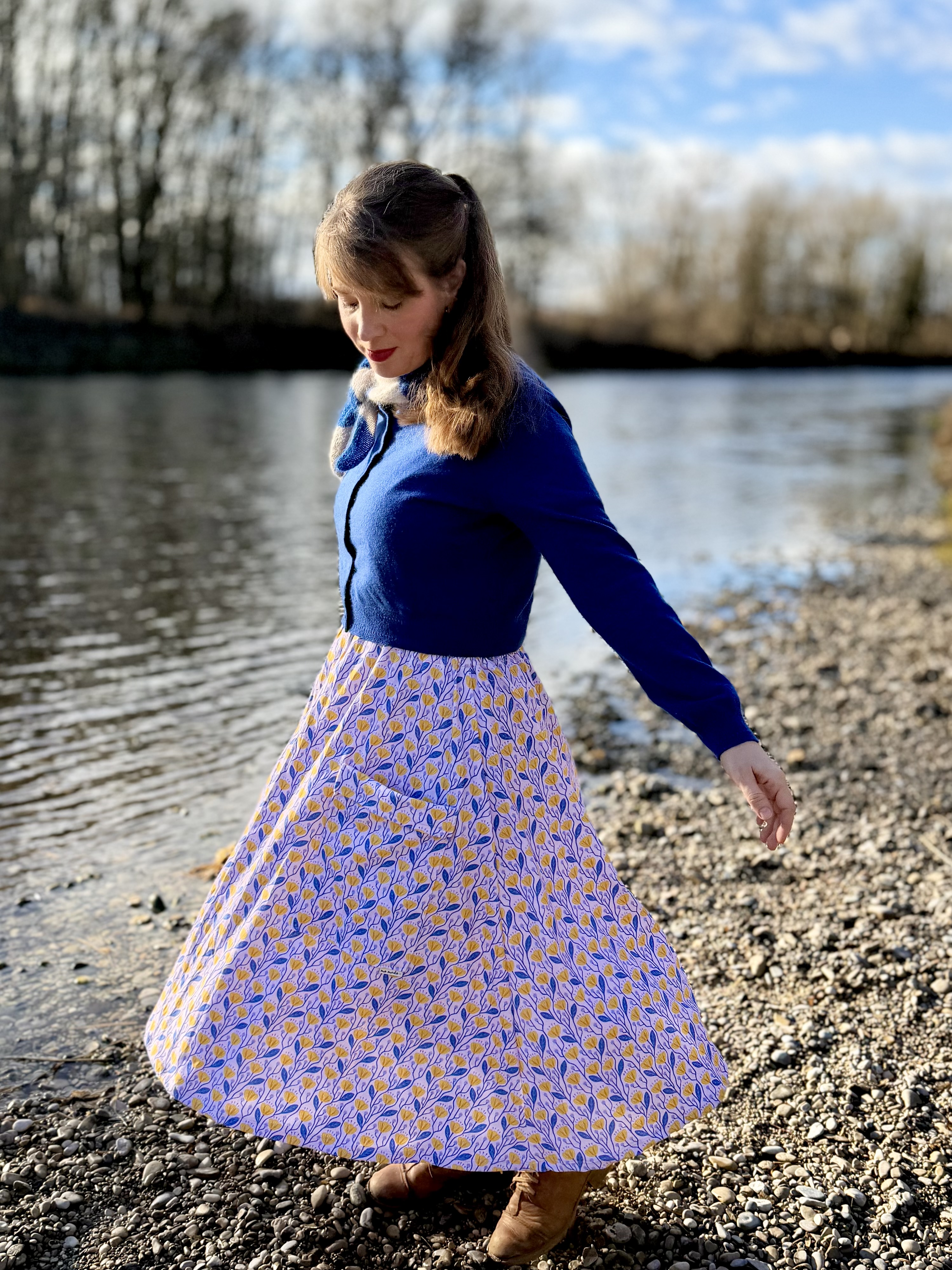 Bio Stoff  - Preppy Spring Growing Buttercups pink