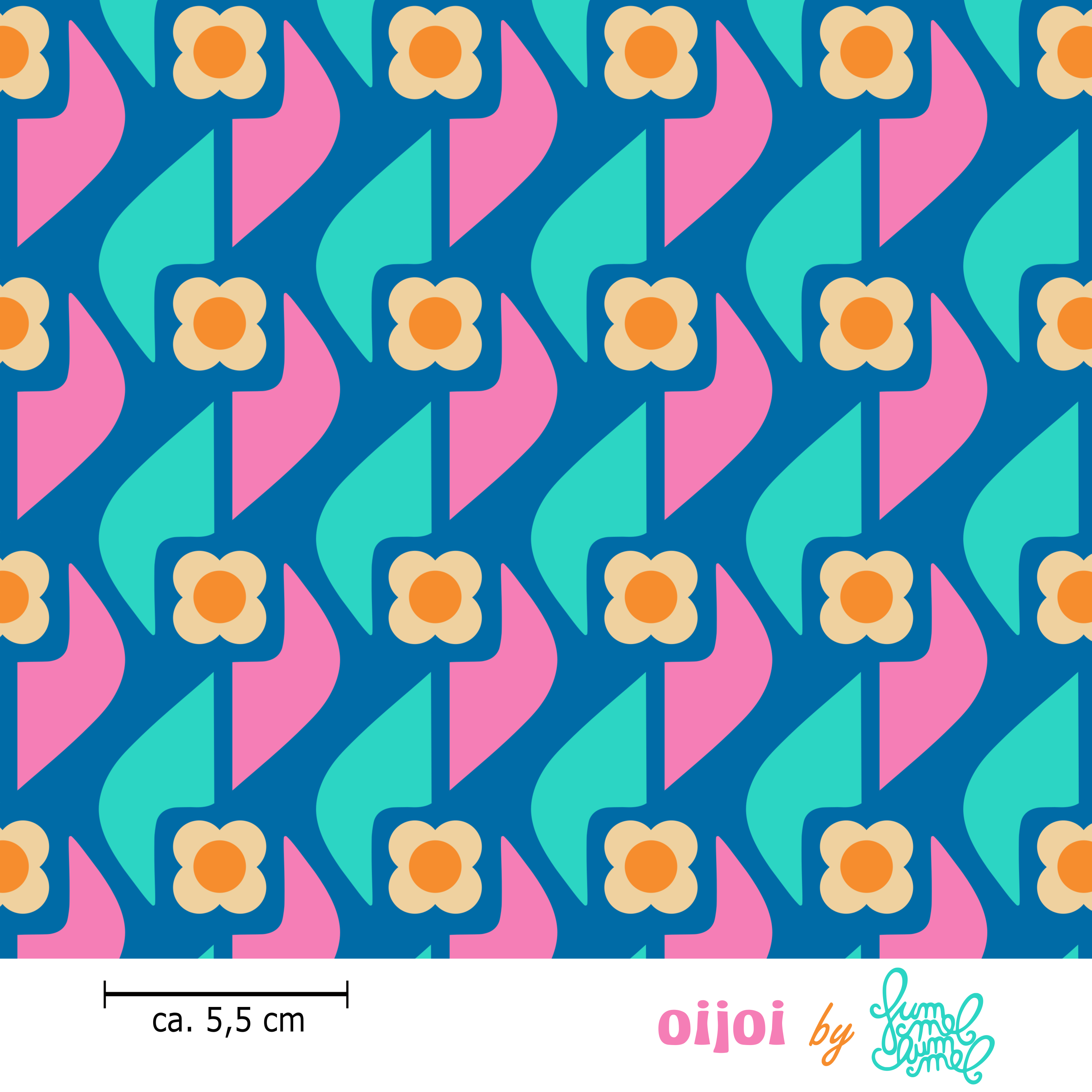 Bio Fabric - Oijoi Gum by Fummelhummel in blue