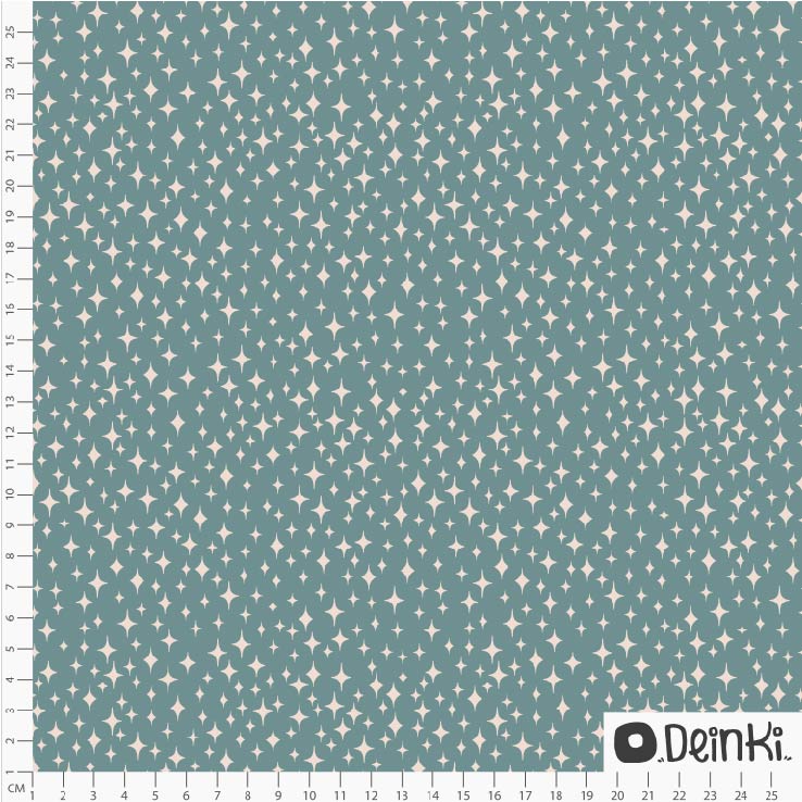 Bio Fabric - Sparkles Petrol by Deinki in petrol