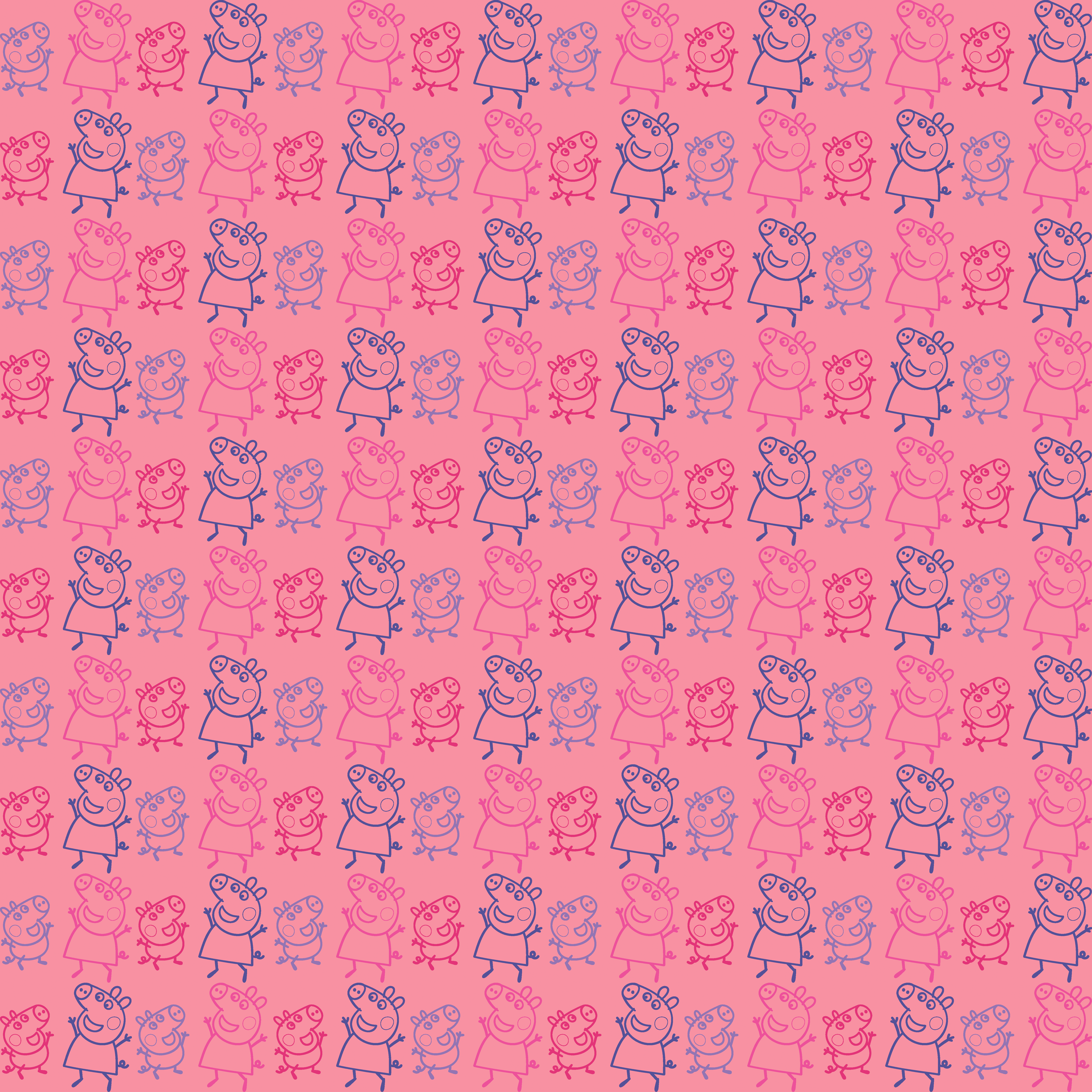 Bio Stoff  -  Peppa Pig und George  - PeppaPig, rosa, Tiere