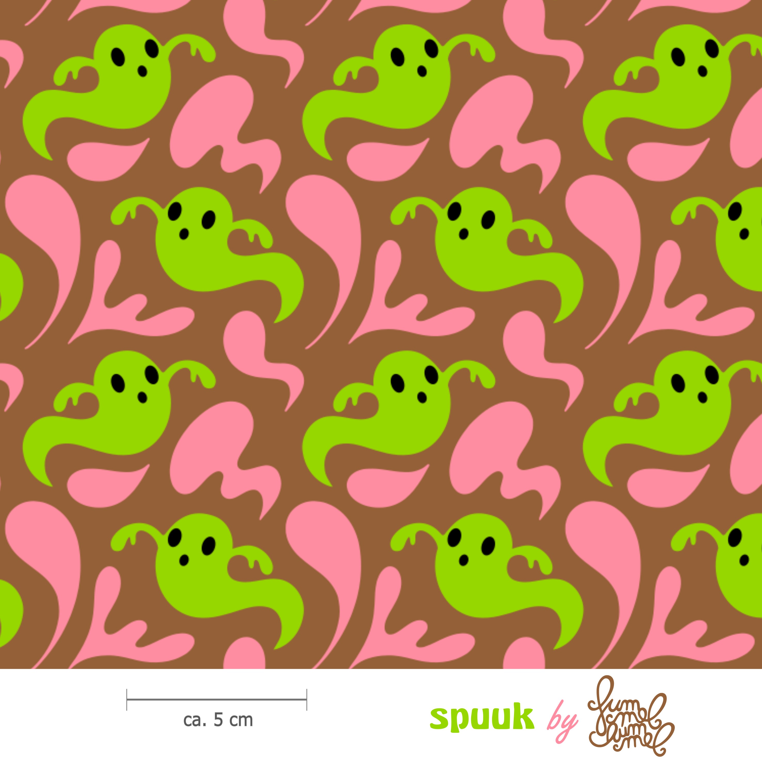 Bio Stoff  -  Spuuk Schleimi  - Fummelhummel, Halloween, grün