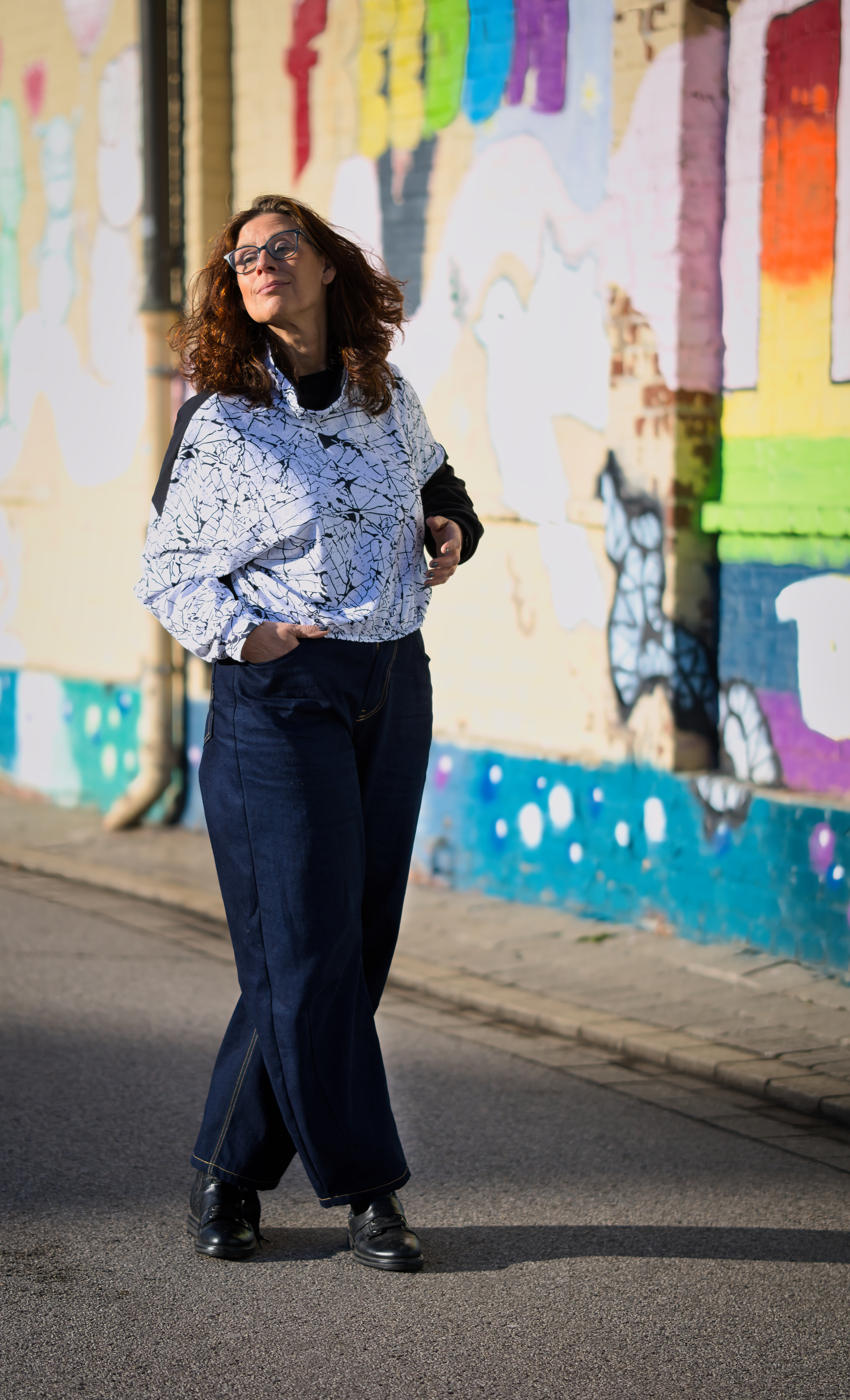 Organic Fabric  - Harmony Cracks black