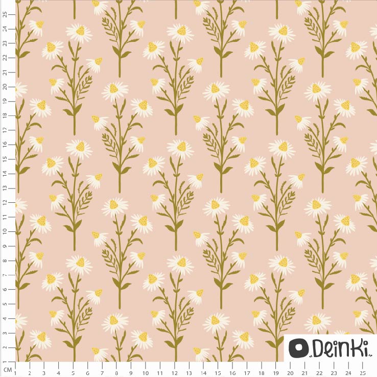 Bio Webware Stoff - Kamillenblüten Rosa Weiss - Deinki, rosa, Floral & Blumen, Frühling 100% Bio-Baumwolle Bio Webware Stoff - Kamillenblüten Rosa Weiss - Deinki, rosa, Floral & Blumen, Frühling 100% Bio-Baumwolle