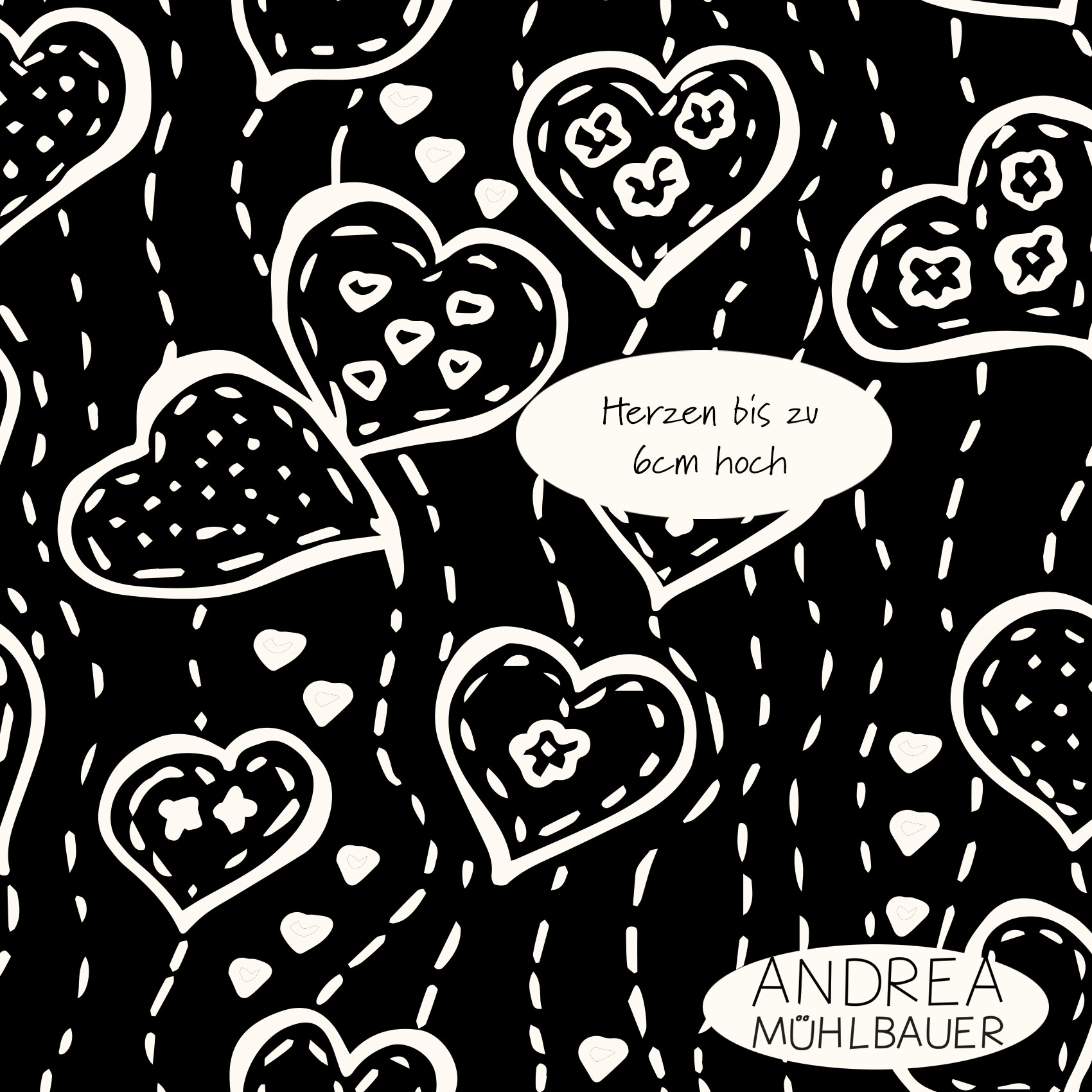 Bio Webware Stoff - Be my Valentine on Black - AndreaMuehlbauer, schwarz, Herzen, 100% Bio-Baumwolle Bio Webware Stoff - Be my Valentine on Black - AndreaMuehlbauer, schwarz, Herzen, 100% Bio-Baumwolle
