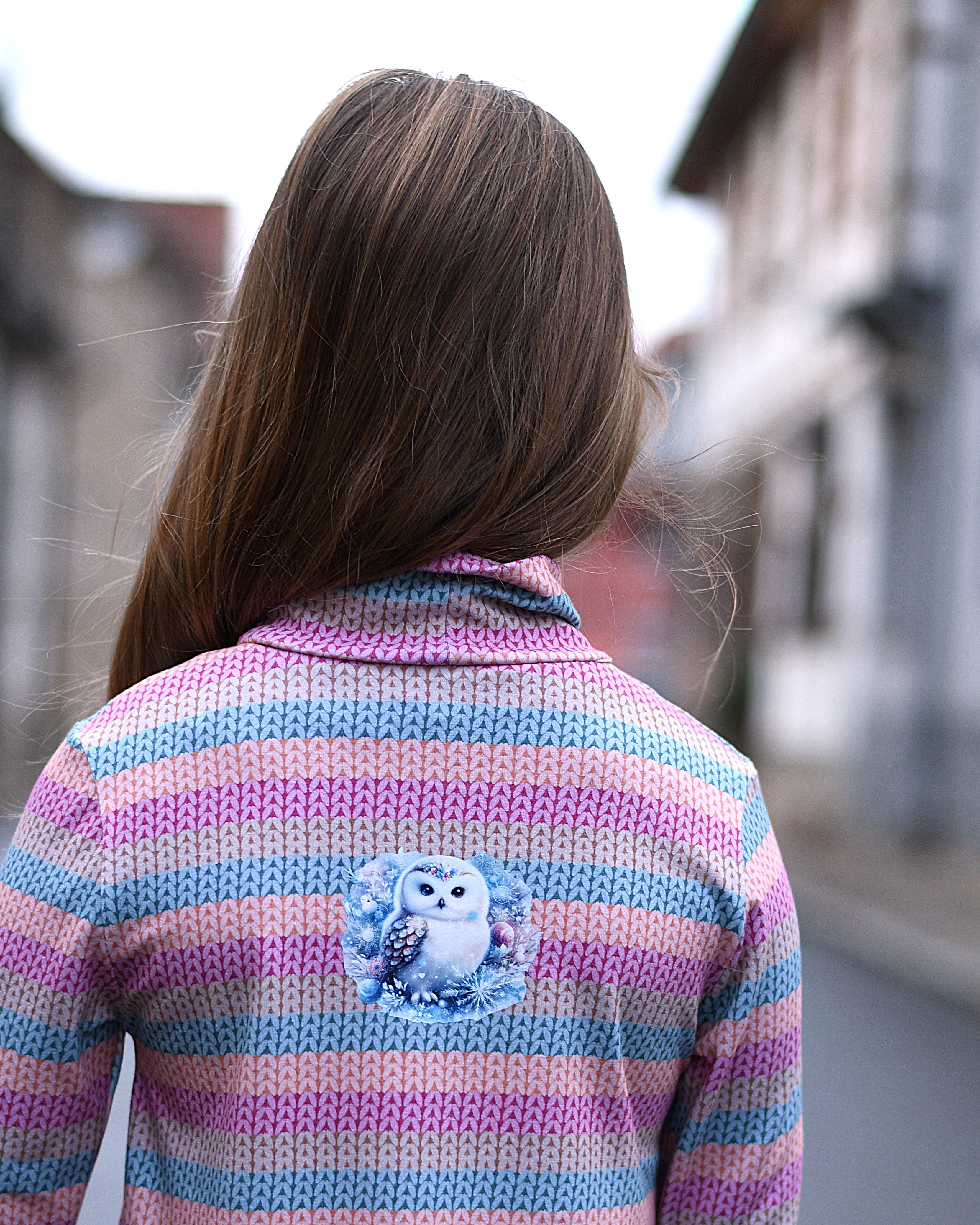 Organic Fabric - Knitted Stripes Green multicolor