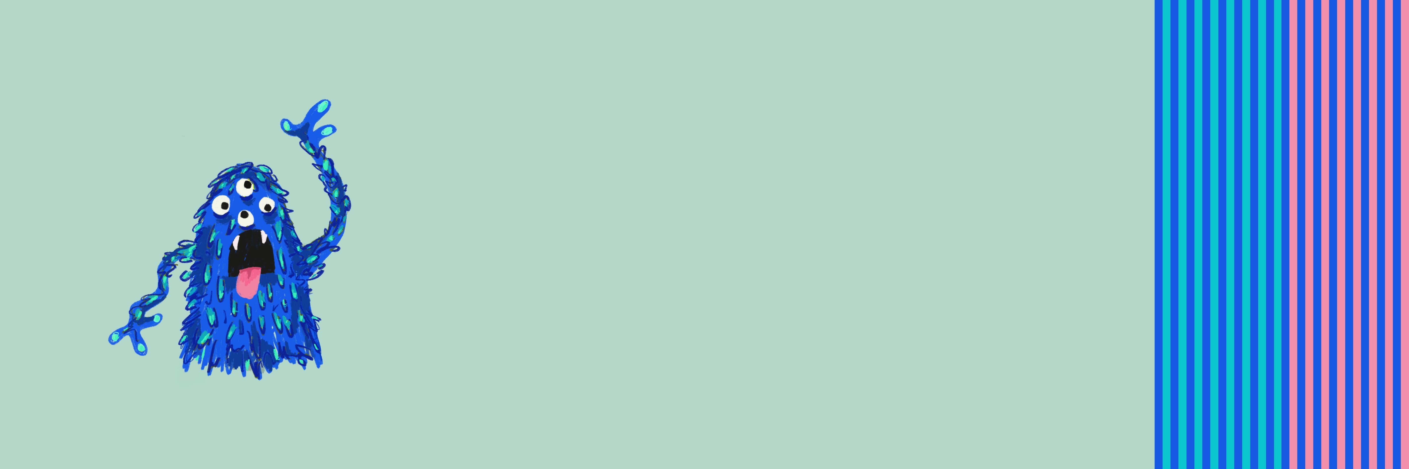 Bio Webware Stoff  - 50 cm Panel Moontak Klein Meer - Fummelhummel, Halloween, blau, 100% Bio-Baumwolle