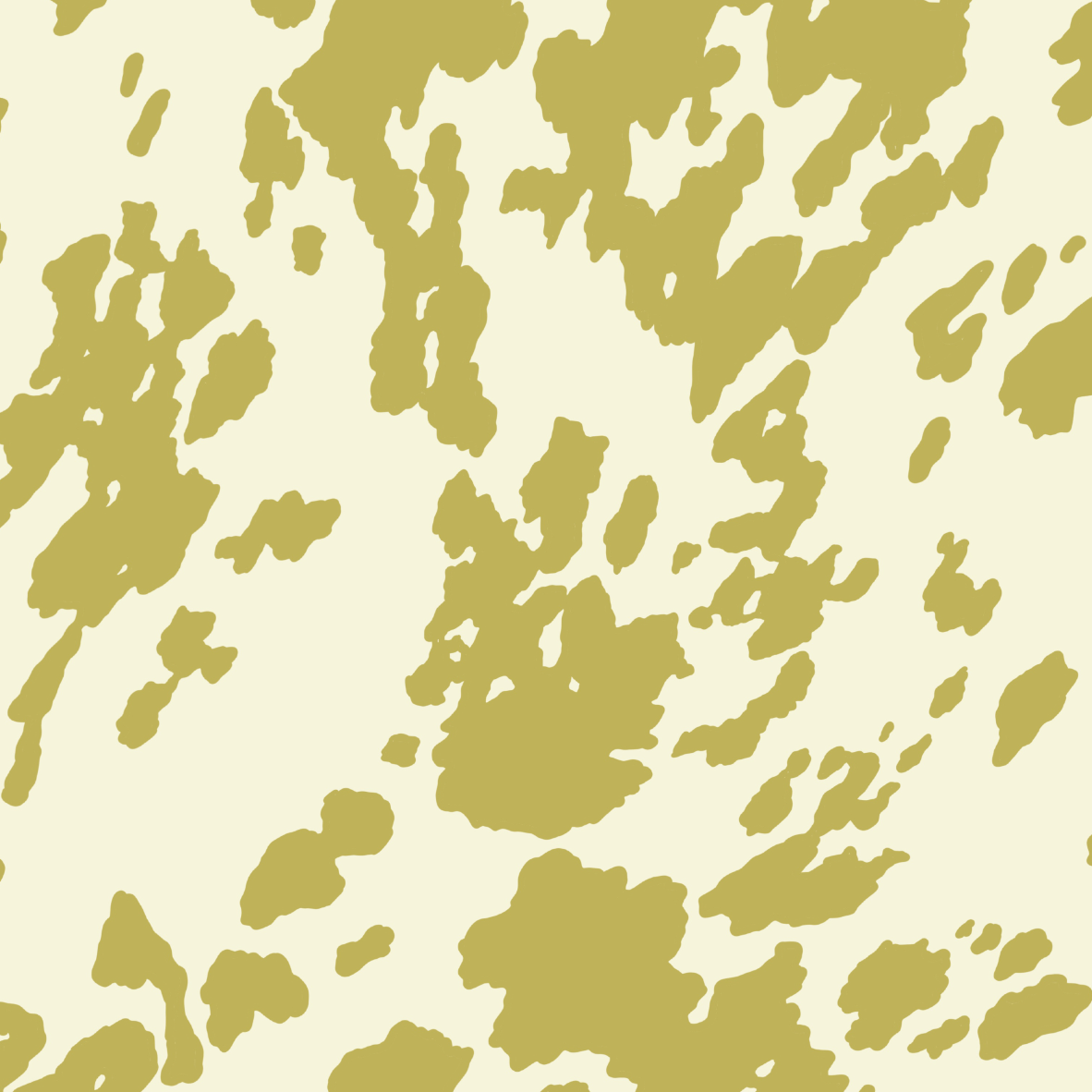 Organic fabric - Sommergold Kuhfellmuster green