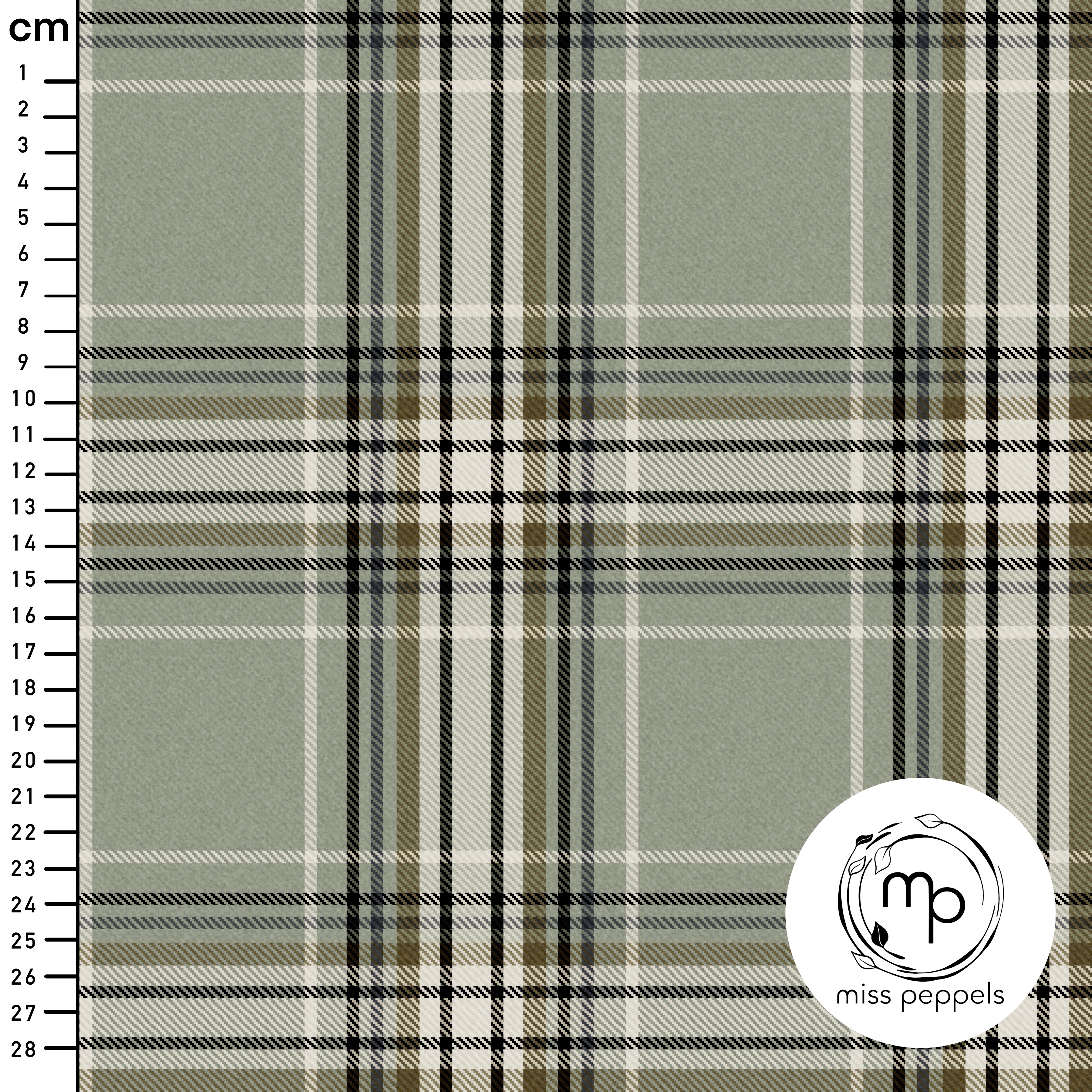 Bio Stoff - Karo Grün von misspeppels in grün