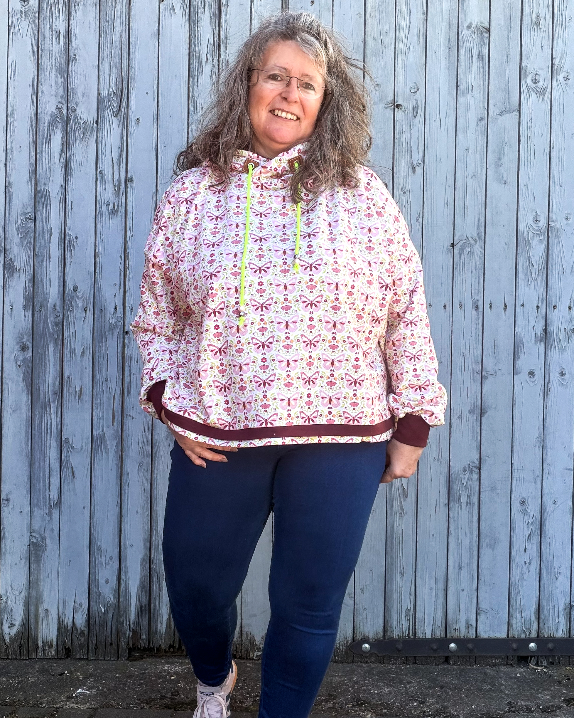 Bio Stoff  -  Butterfly Garden Falterreigen orange