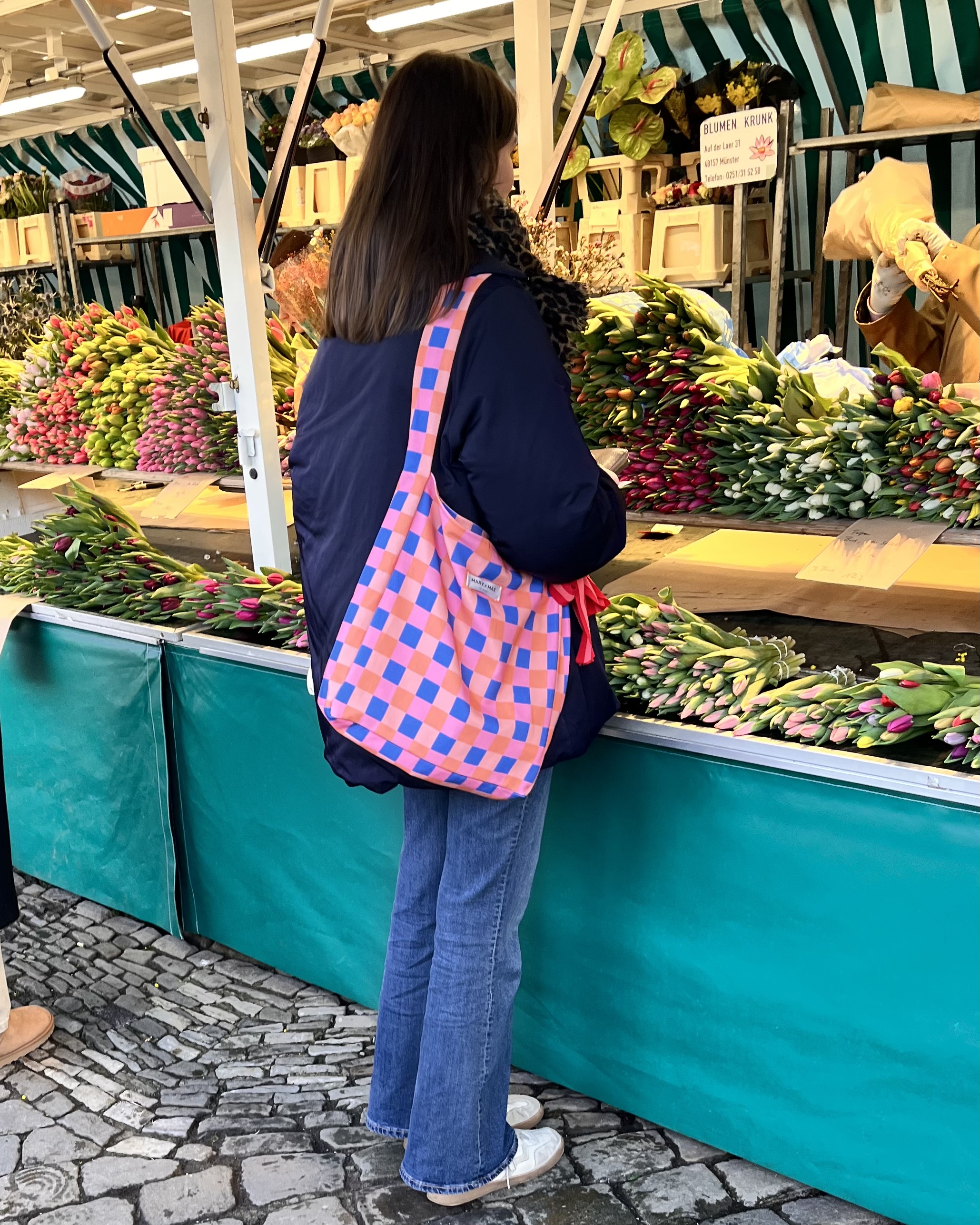 Bio Webware Stoff  -  Viva Spring Check Pink  - AndreaLiesert, bunt, kariert, 100% Bio-Baumwolle