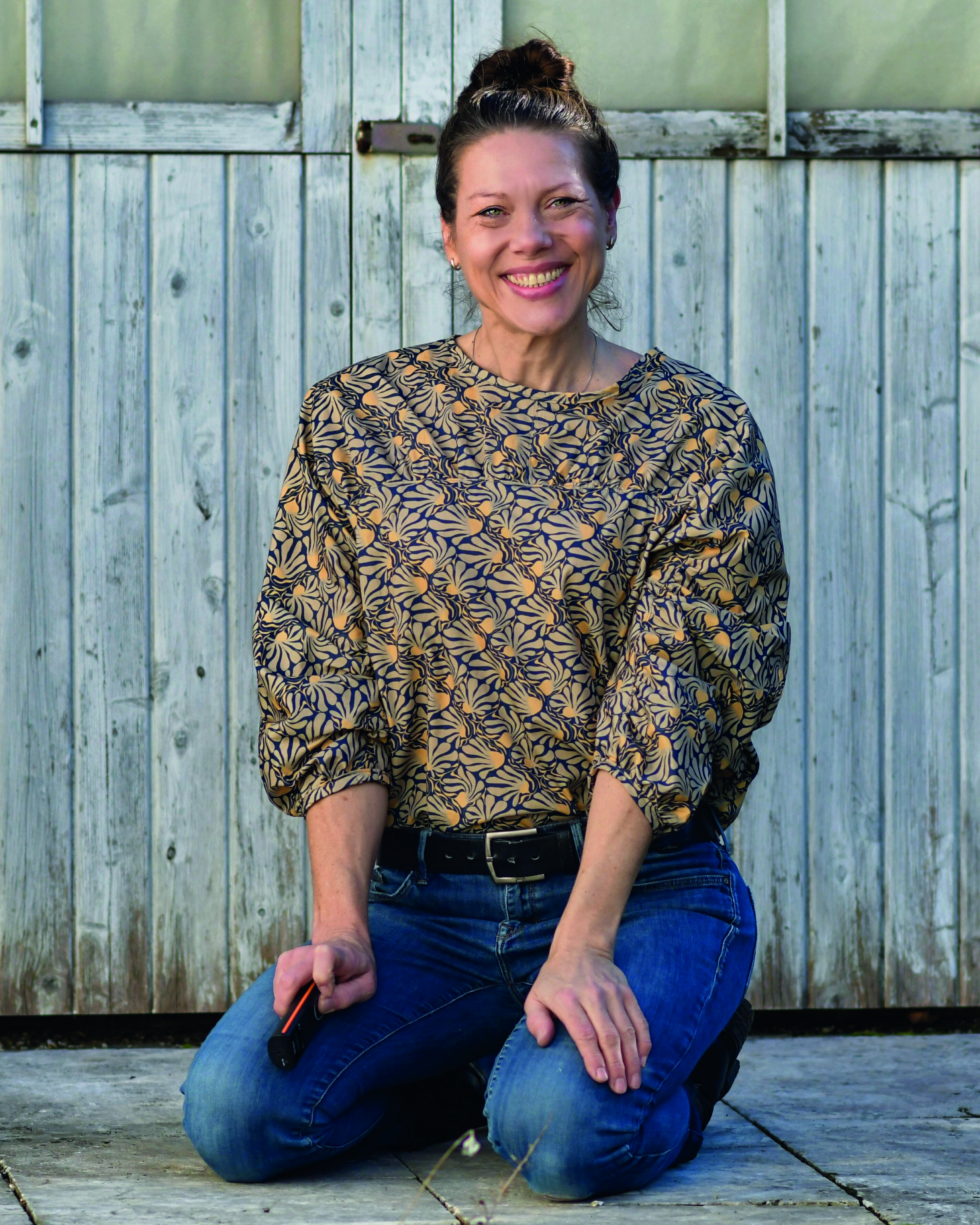 Bio Stoff - Florelie Beige von Sanktwerk in beige