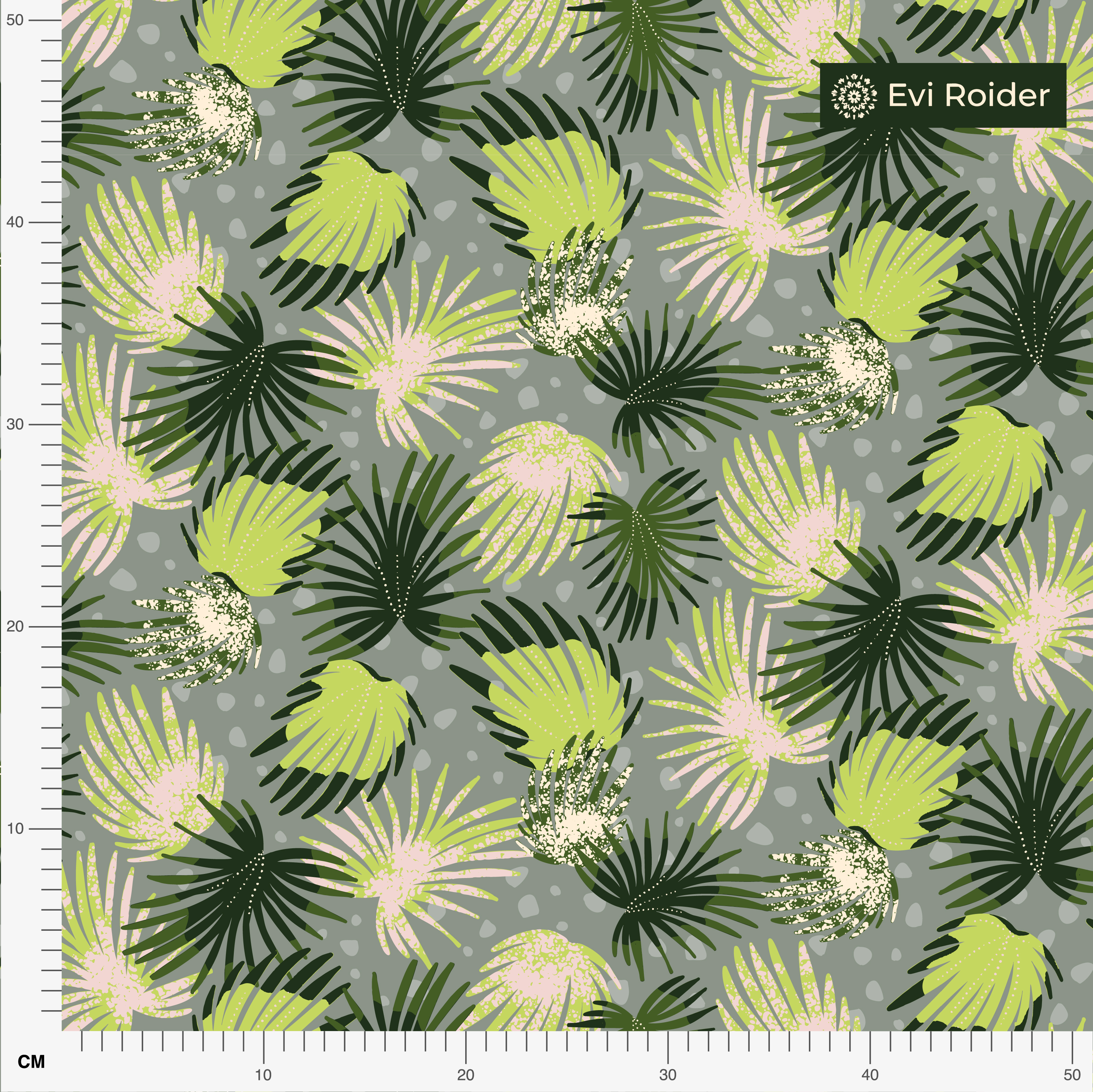 Bio Stoff  - Palmenblatt grün