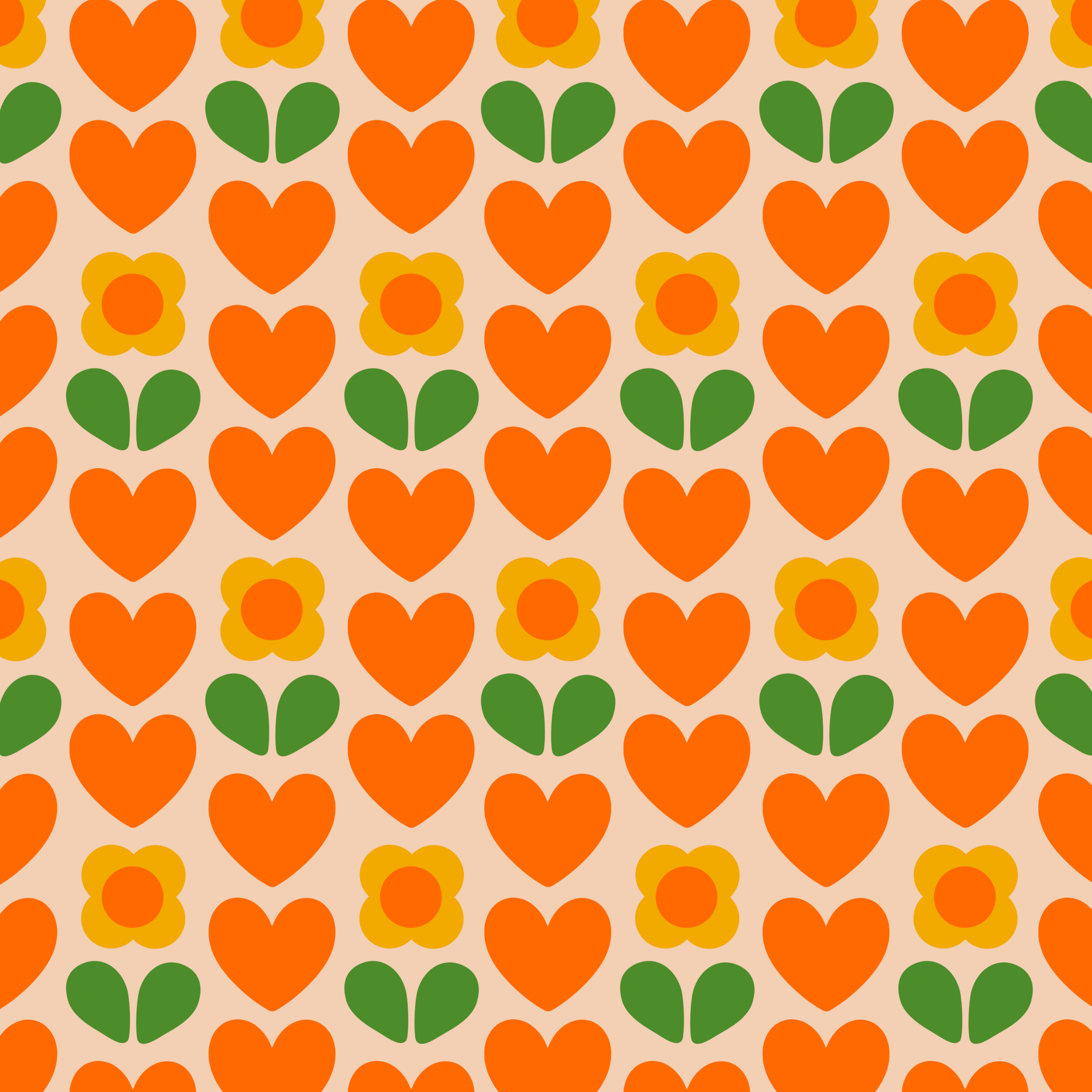 Organic fabric  - Liebeling orange