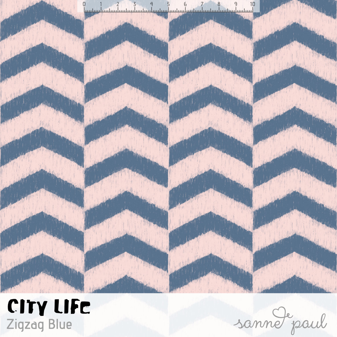 Bio Webware Stoff - City Life ZigZag Blue - SannePaul, blau, Geometrische Muster, 100% Bio-Baumwolle Bio Webware Stoff - City Life ZigZag Blue - SannePaul, blau, Geometrische Muster, 100% Bio-Baumwolle