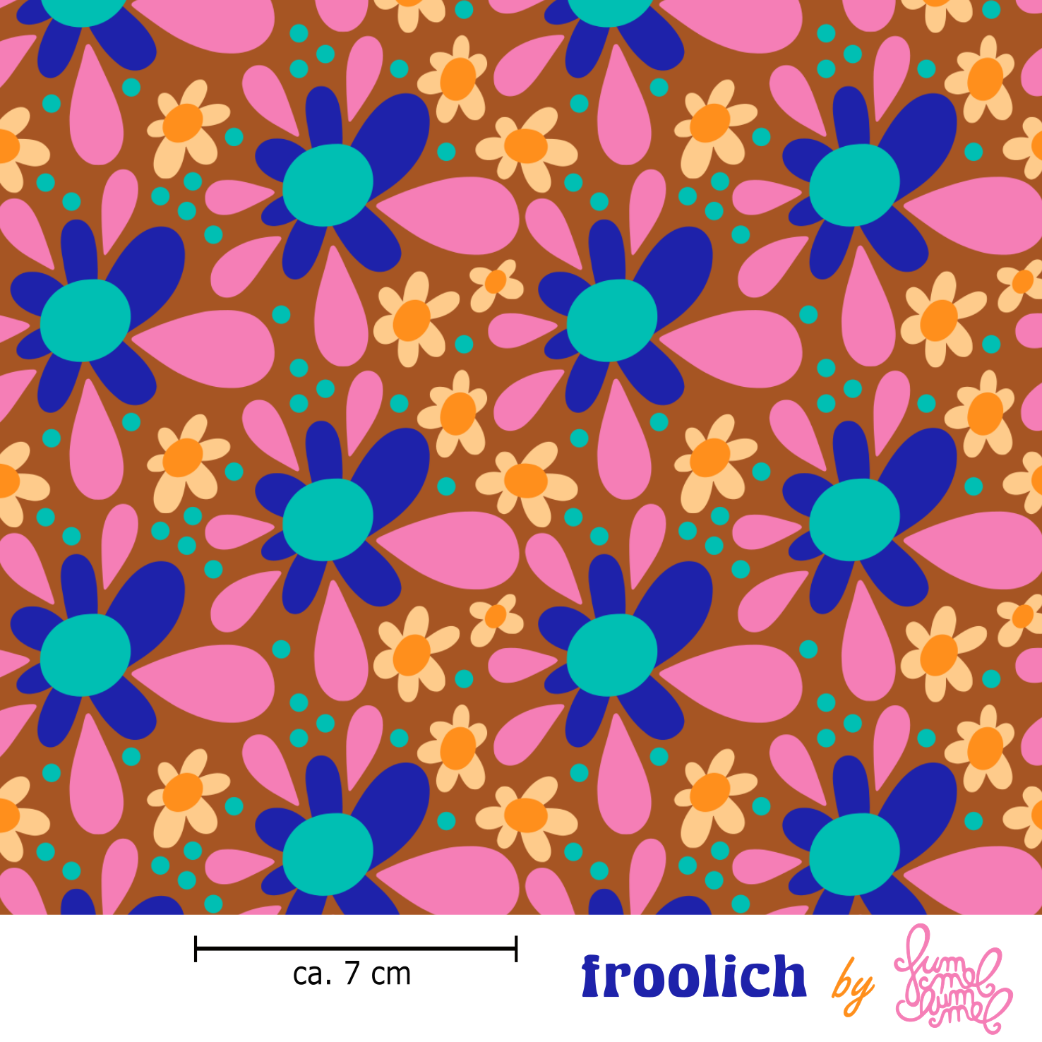 Bio Stoff - Froolich Braun von Fummelhummel in rosa Bio Stoff - Froolich Braun von Fummelhummel in rosa