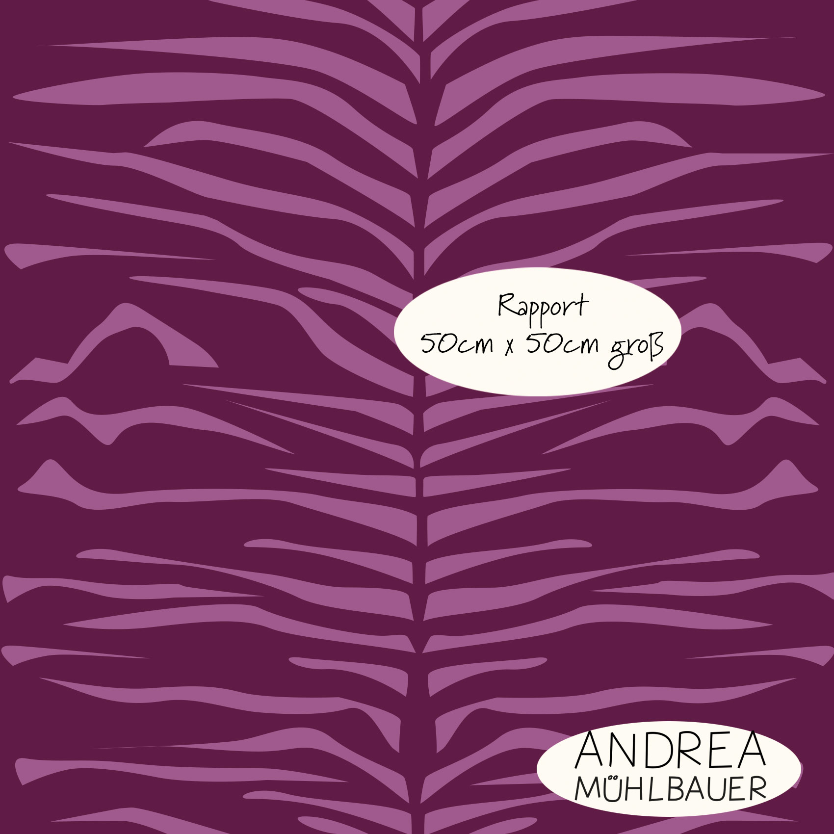 Bio Stoff - Tigerprint Lila von Andrea Muehlbauer in lila Bio Stoff - Tigerprint Lila von Andrea Muehlbauer in lila